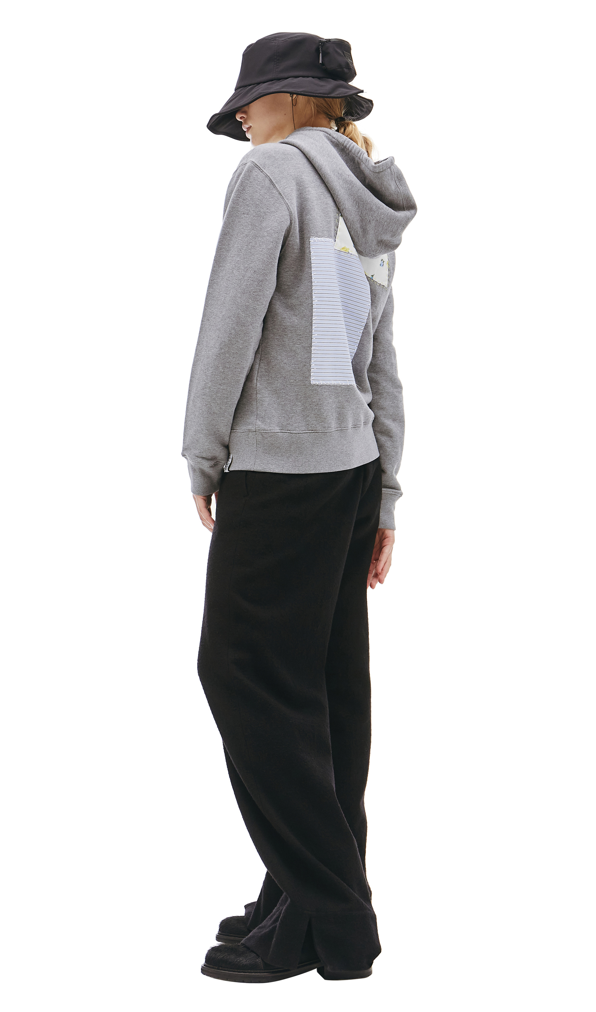 Golden Goose Grey Hoodie With Patches