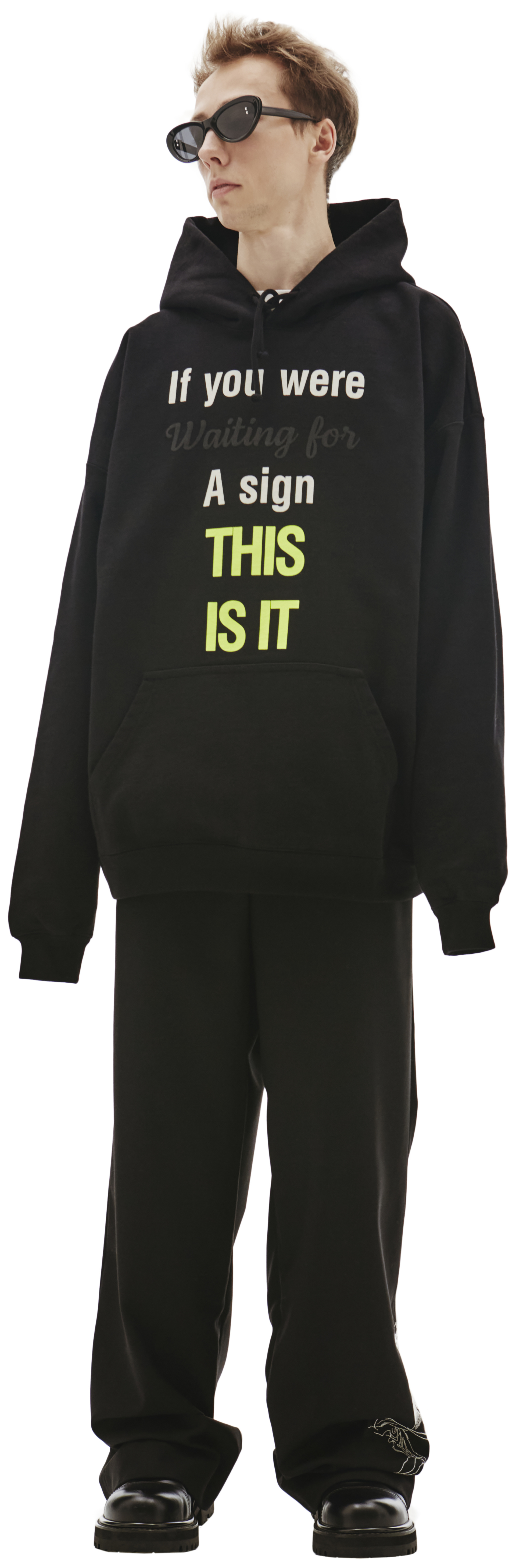 VETEMENTS Printed Black Hoodie