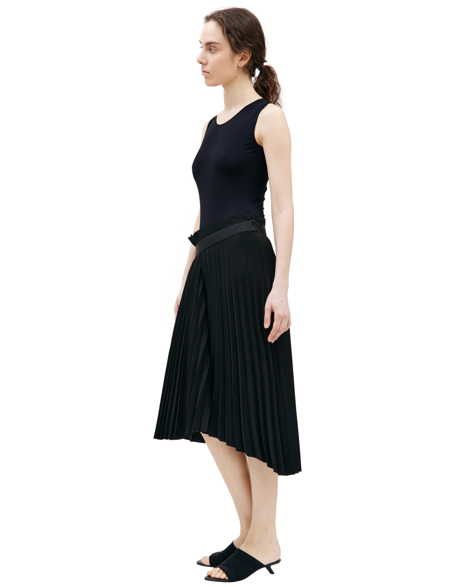 Balenciaga Black Pleated Skirt