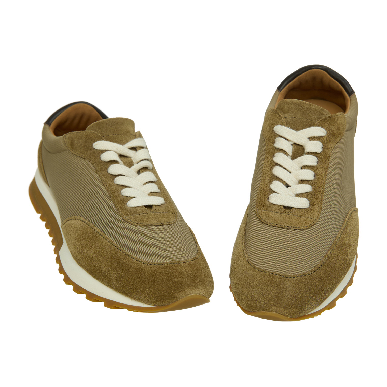 The Row Beige leather sneakers