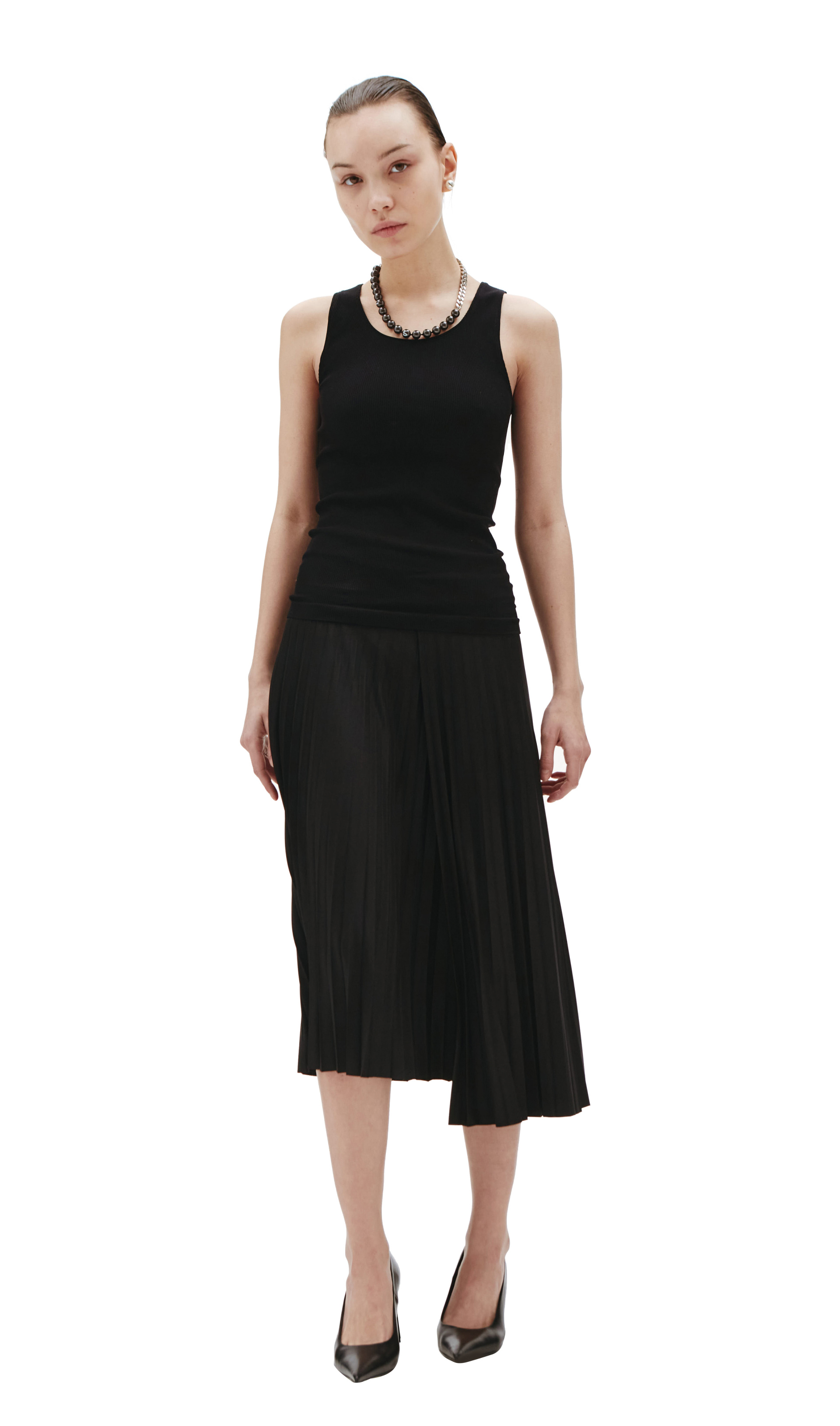 Balenciaga Ribbed tank top in black