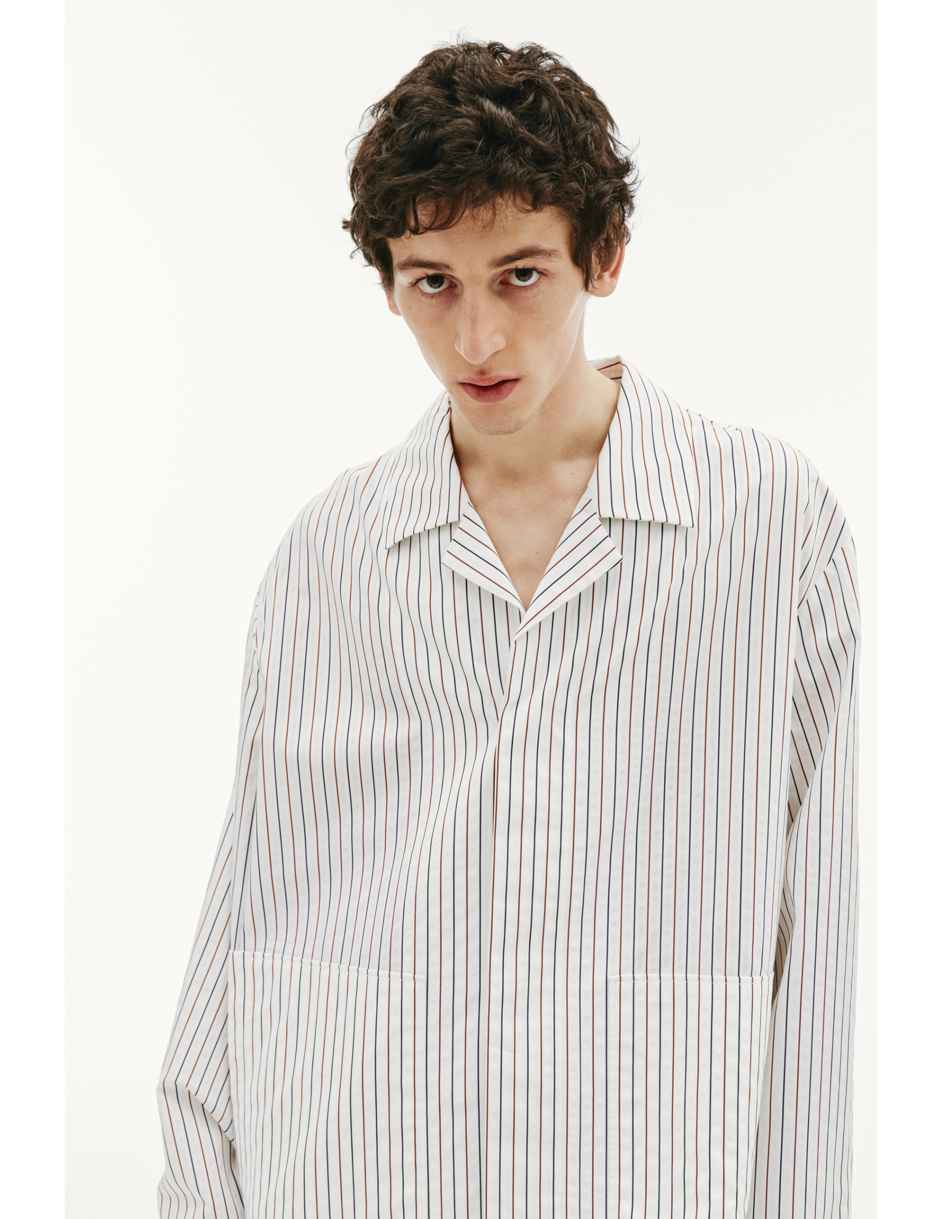 Maison Margiela Red & Blue Striped Cotton Jacket