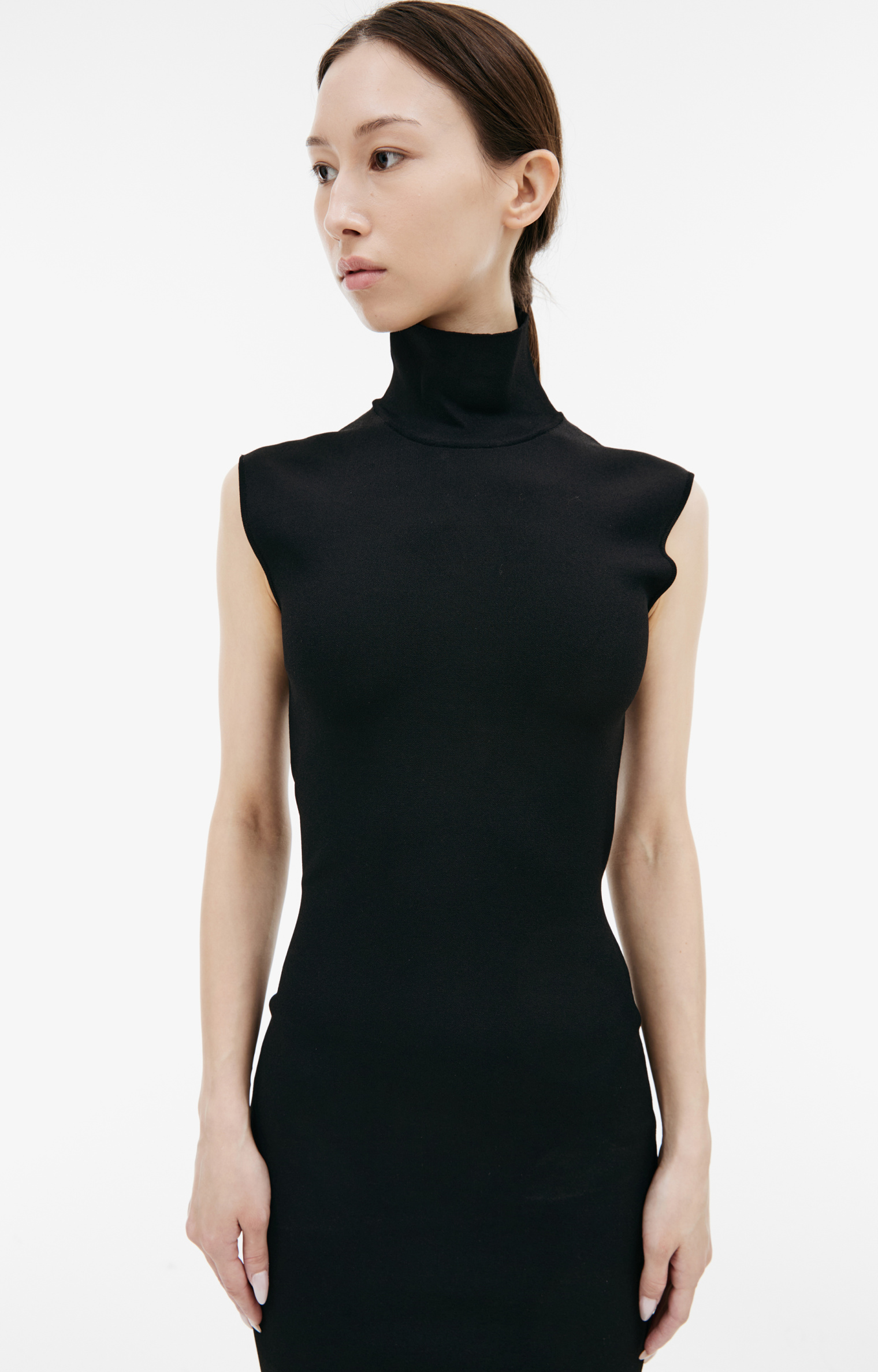 VETEMENTS Midi dress with high collar