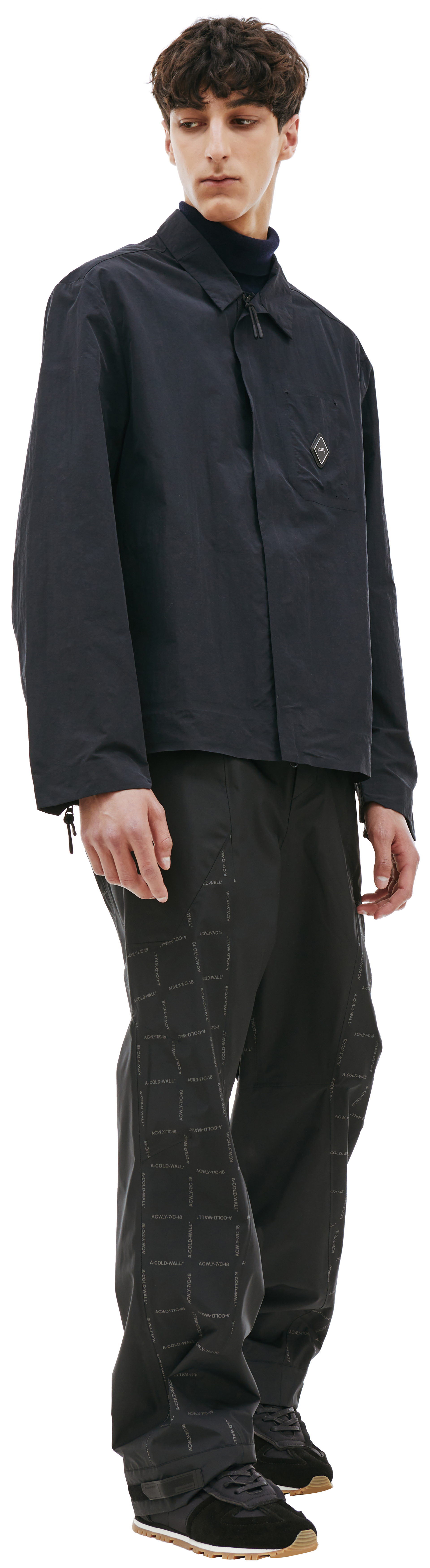 A-COLD-WALL* Navy blue embroidered overshirt