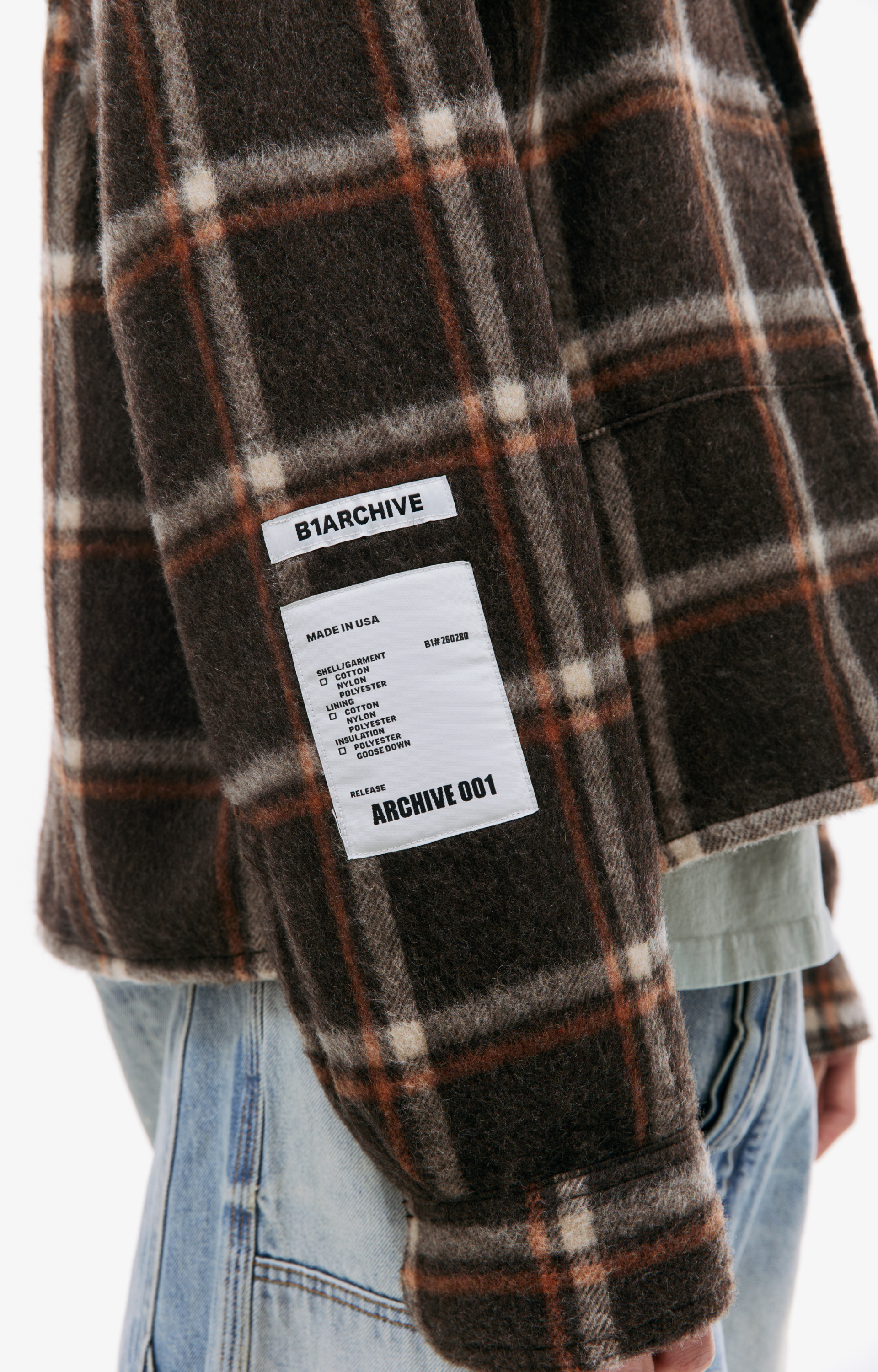 B1ARCHIVE Brown plaid shirt