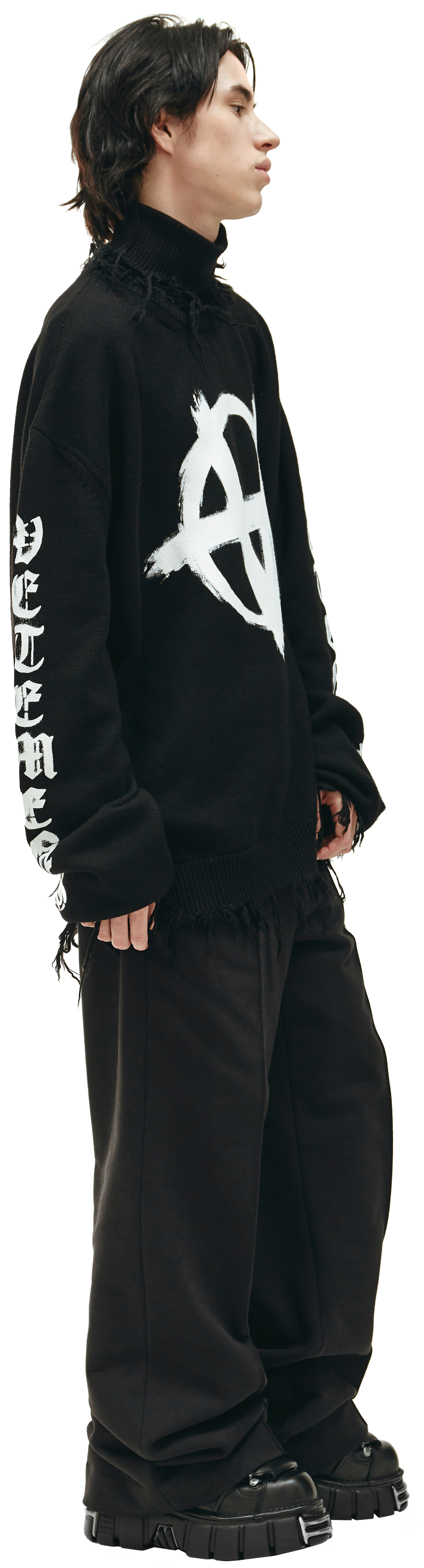 VETEMENTS Destroyed Anarchy sweater