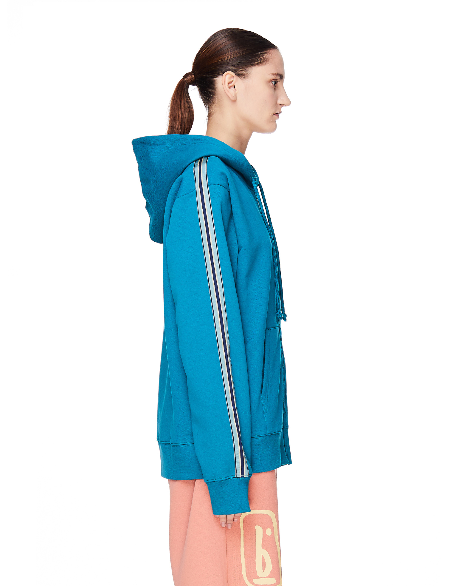 Pigalle Green Cotton Zip-Up Hoodie