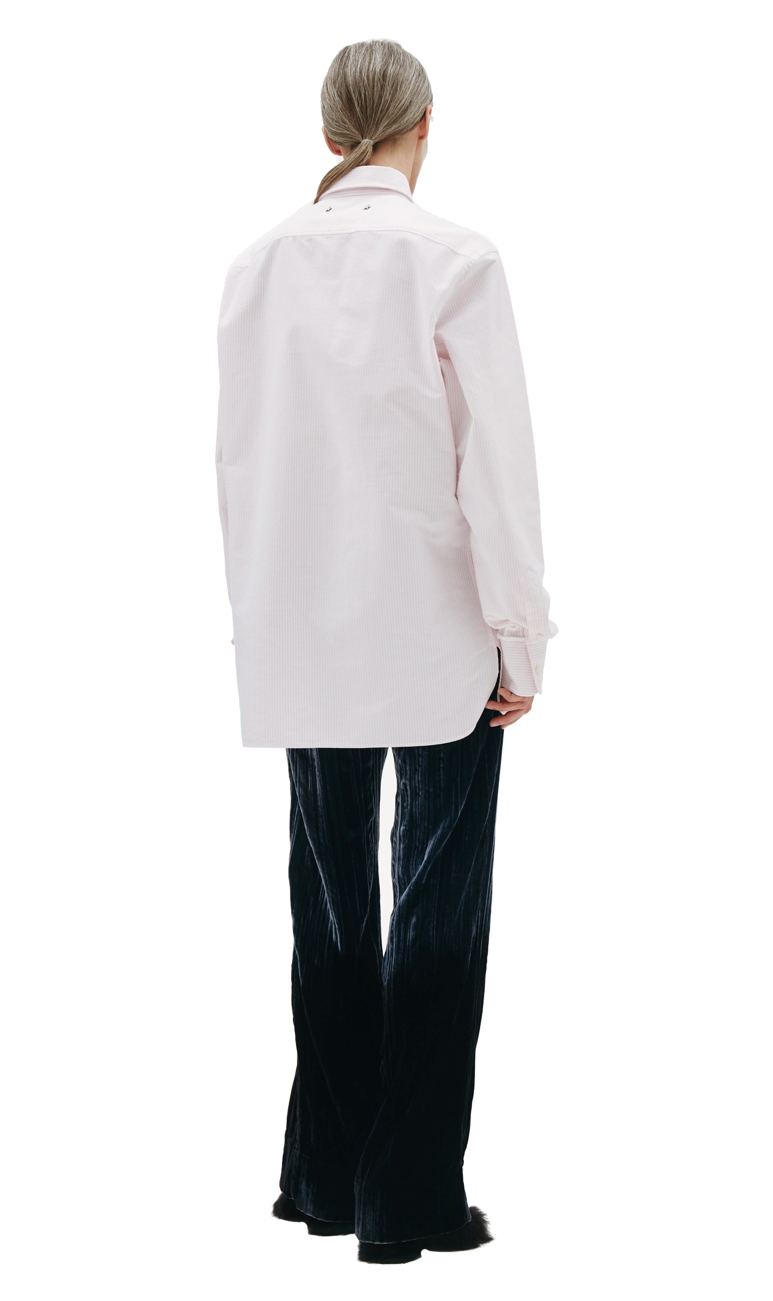 Golden Goose Oversized stripes shirt with pins