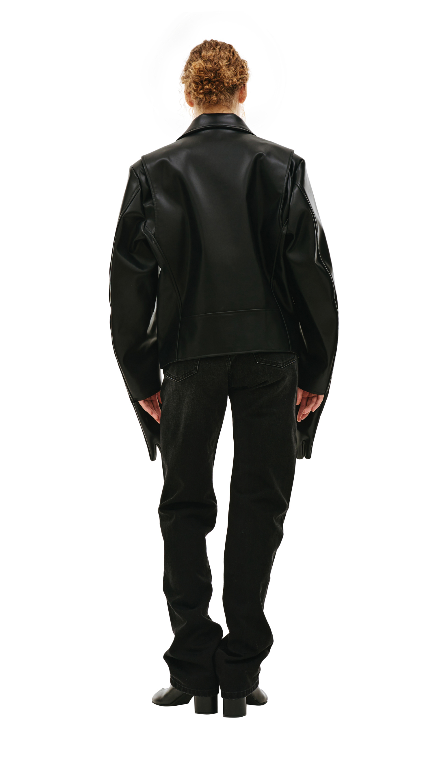 Doublet Куртка с рукавами-перчатками из искусственной кожи