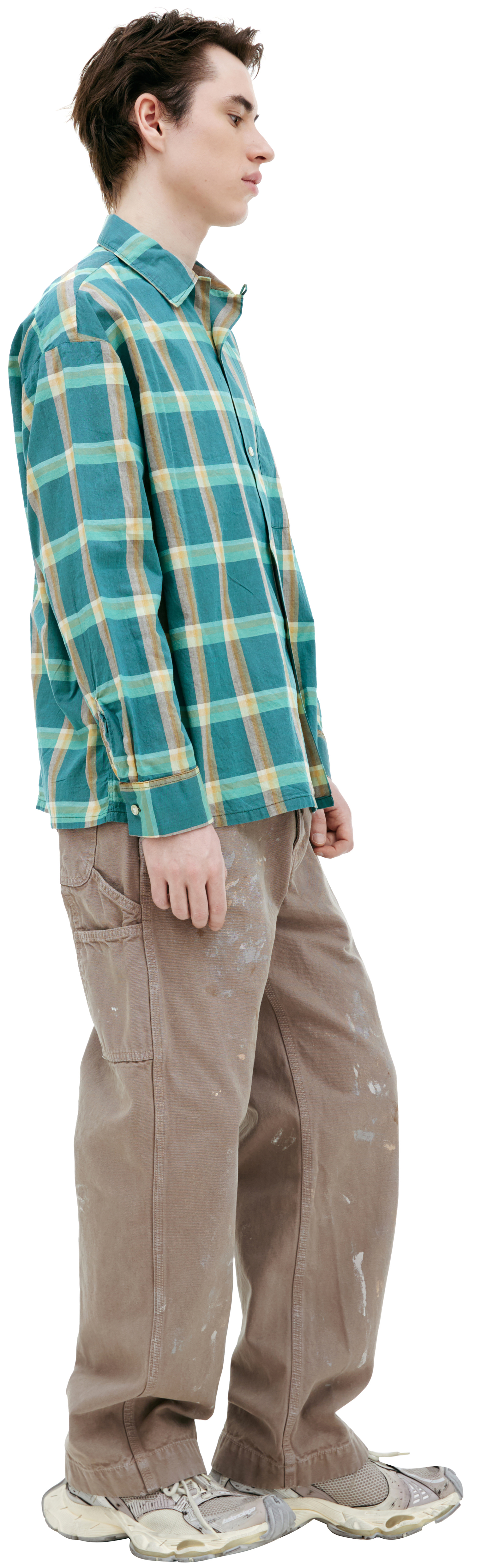 Saint Mxxxxxx Green plaid shirt