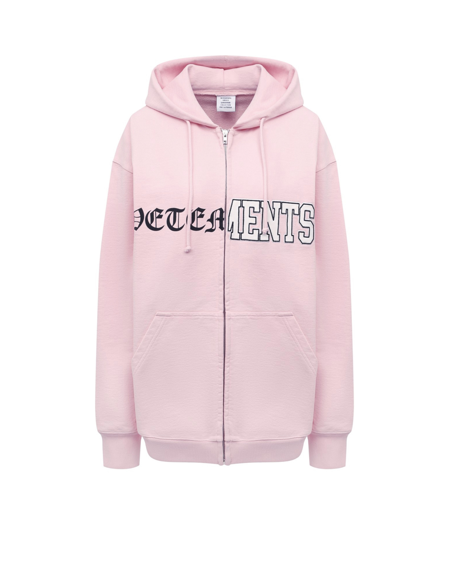 VETEMENTS Розовое худи на молнии