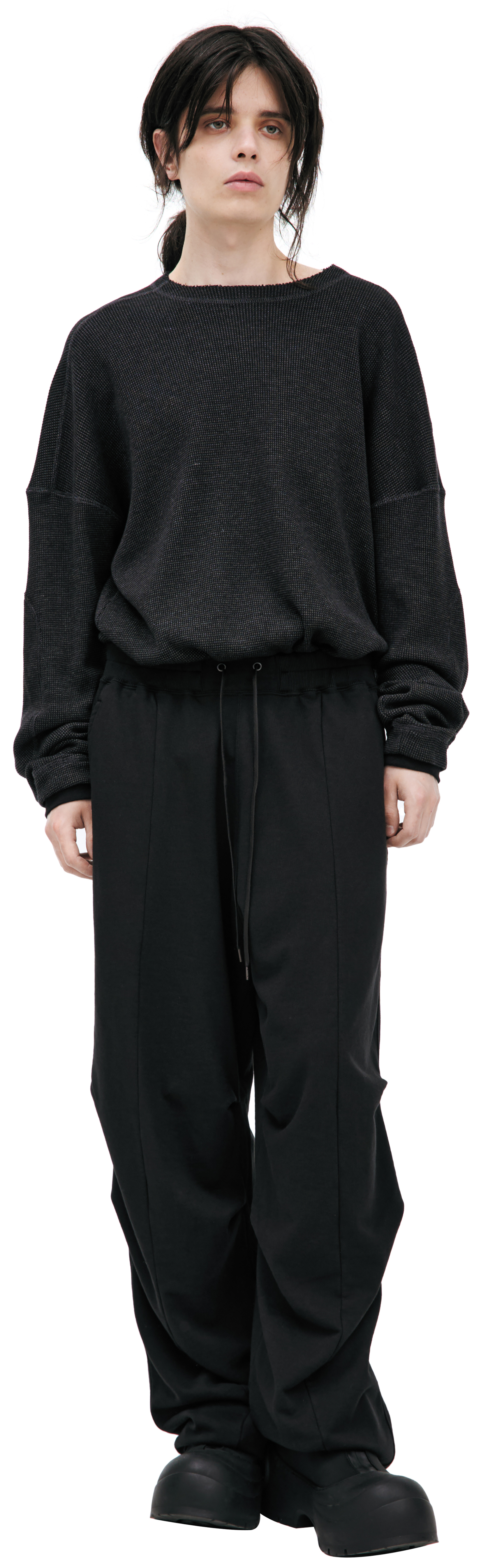 The Viridi-Anne Black cotton trousers