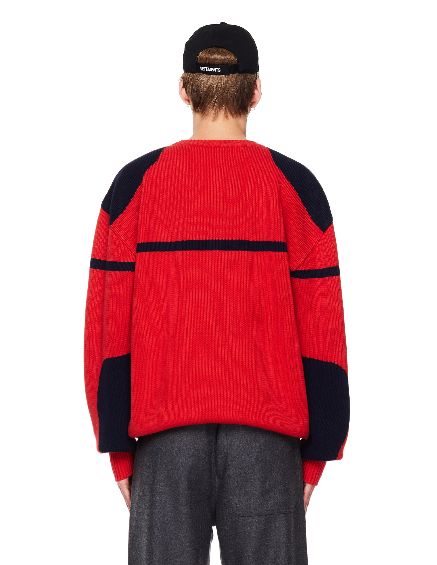 VETEMENTS Red Cotton & Cashmere Sweater