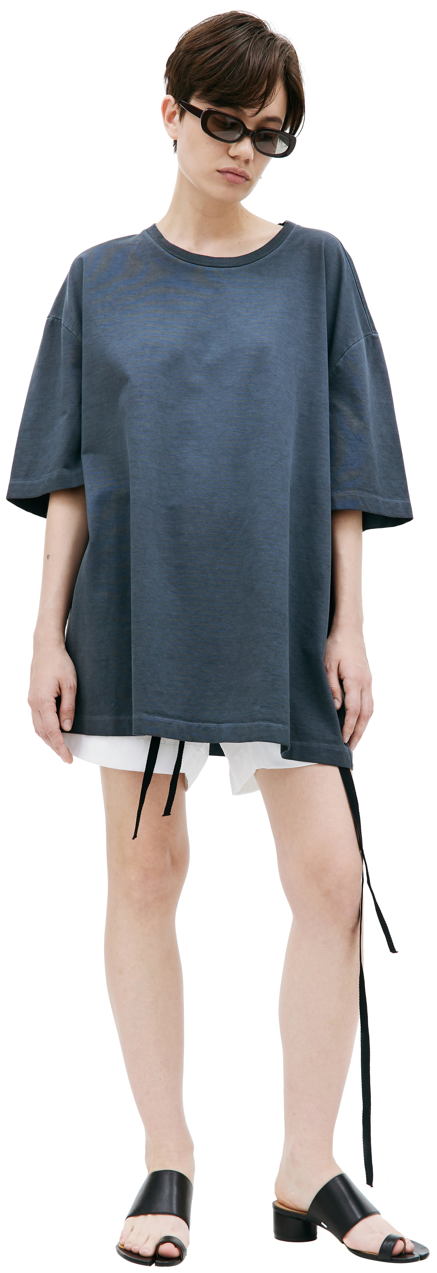 Maison Margiela Оверсайз футболка с выстиранным эффектом