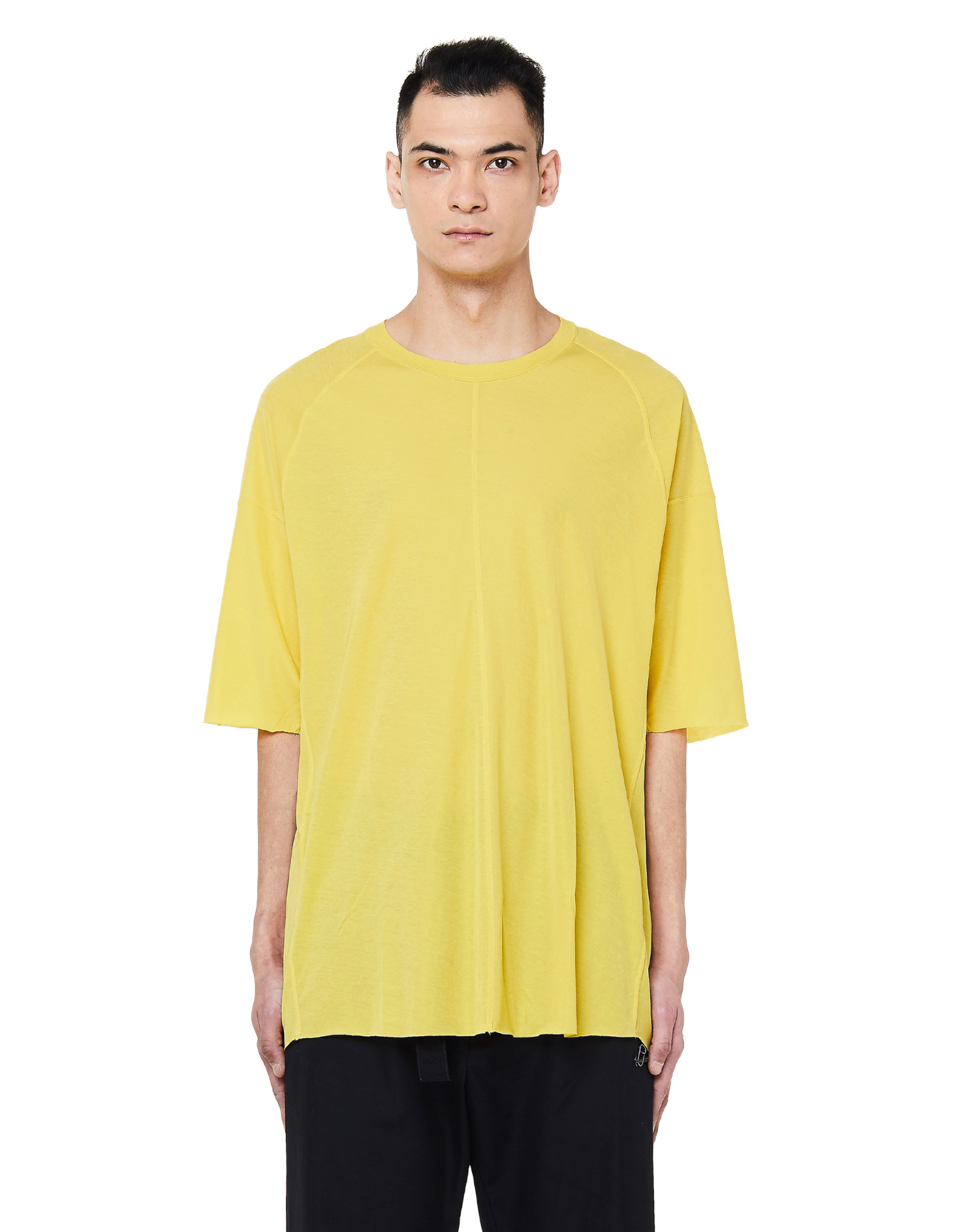 The Viridi-Anne Yellow Raglan Cotton T-Shirt