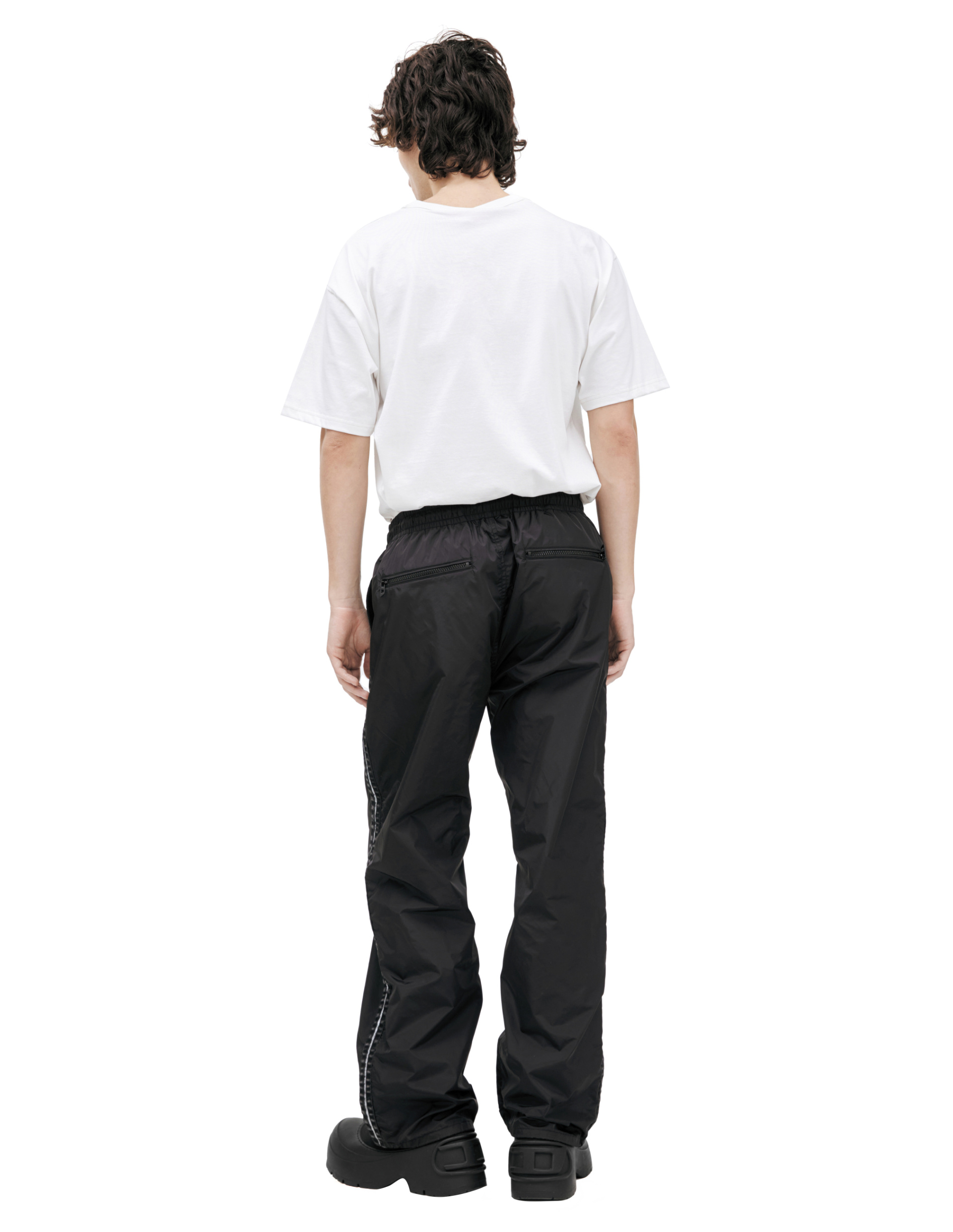 Diesel Брюки-A166850NJBU9XX спортивные, нейлон, деним лампасы, черный