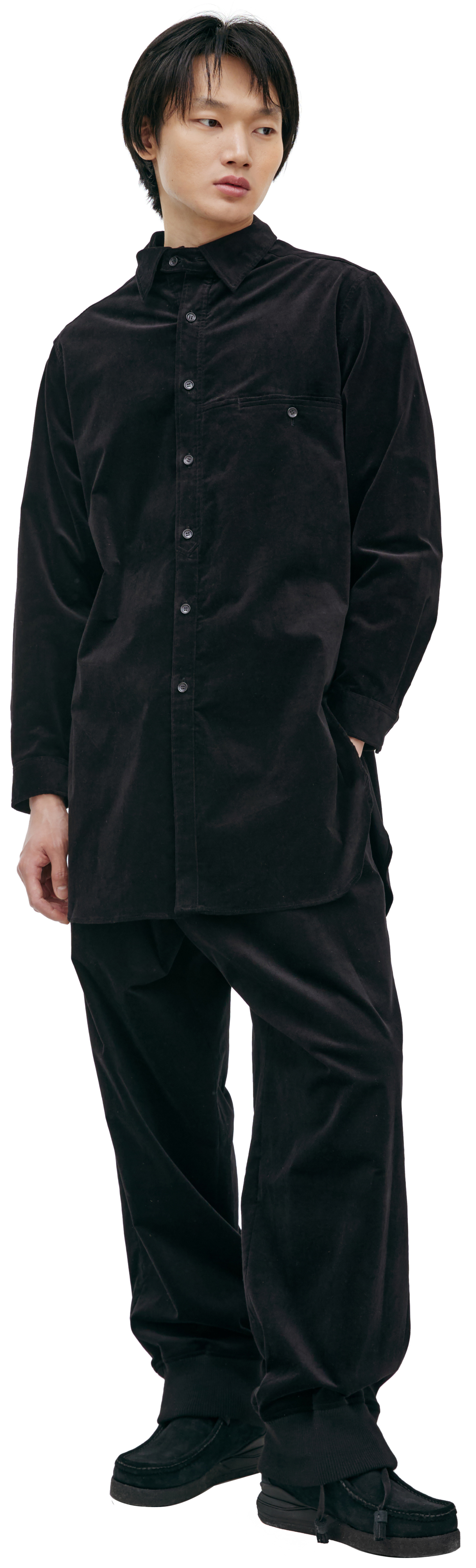 Yohji Yamamoto Black velour shirt