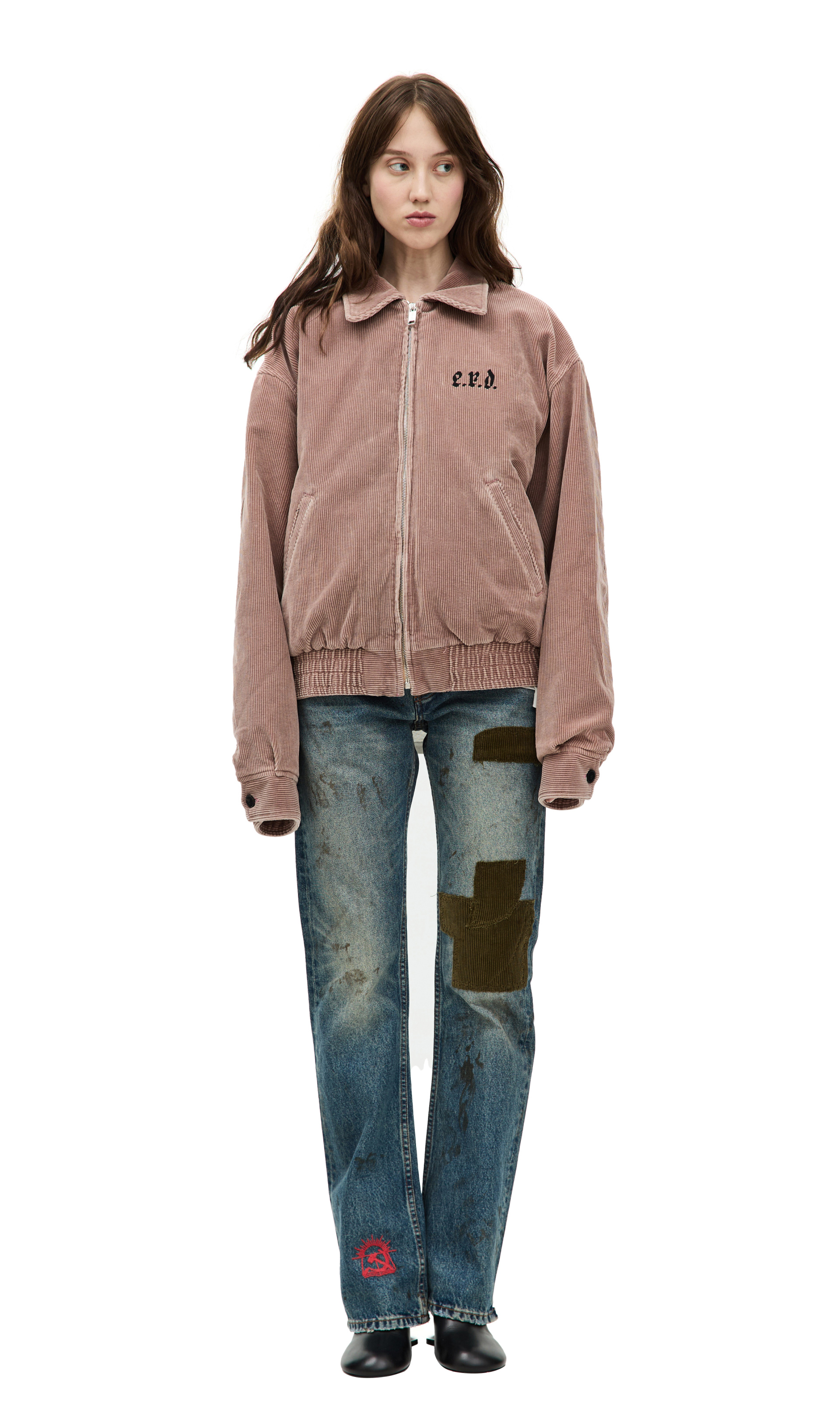 Enfants Riches Déprimés Embroidered Corduroy Jacket