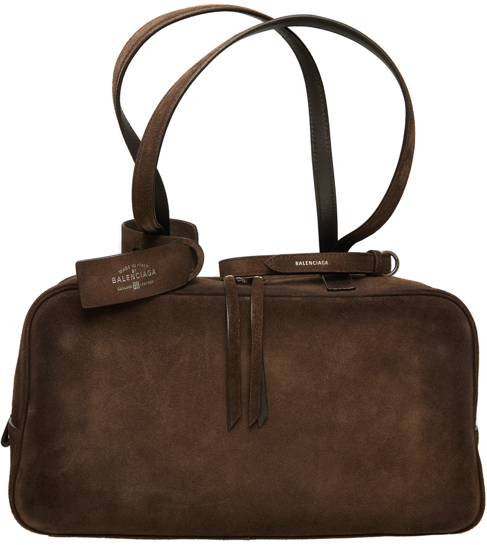 Balenciaga SUEDE CARRIE BOWLING BAG