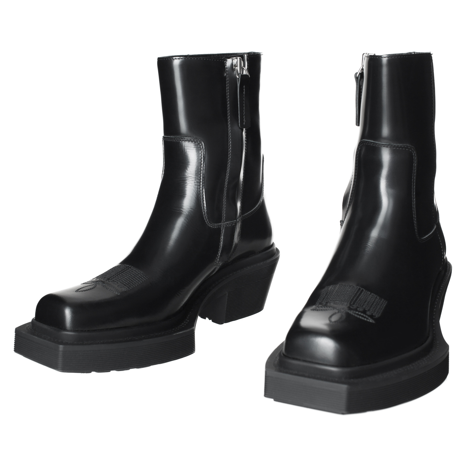 Buy VTMNTS men black leather cowboy ankle boots for £1,265 online 