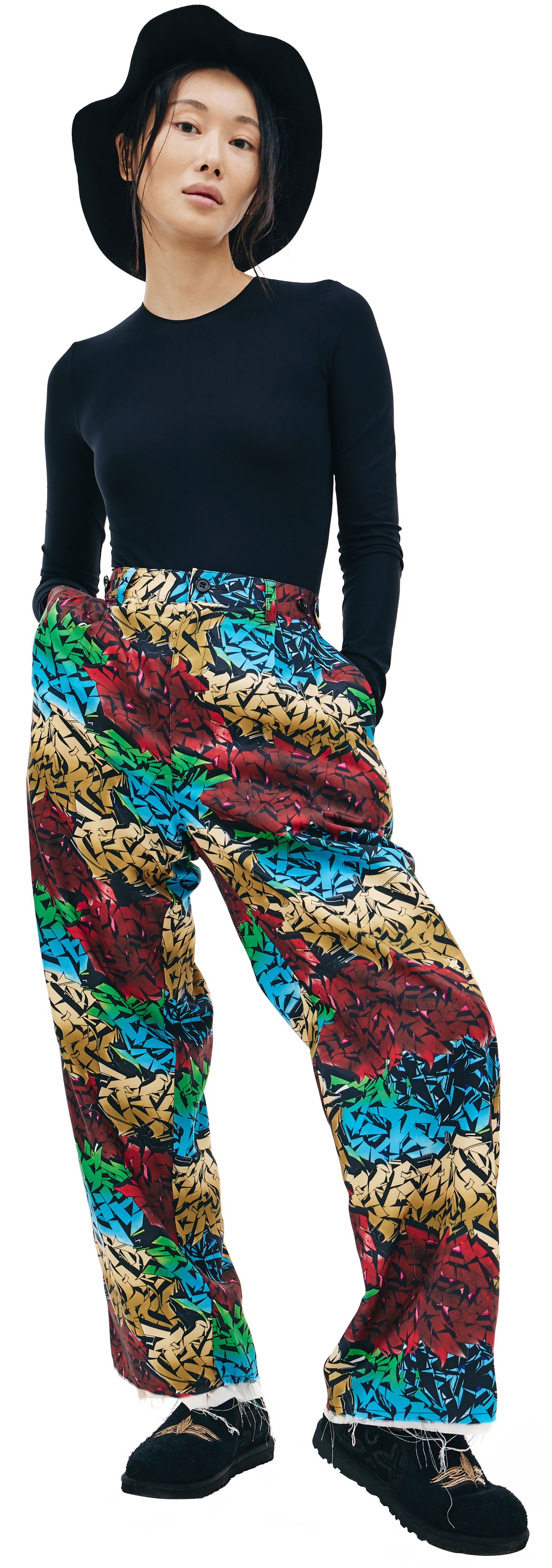 Children of the discordance Personal data printed trousers