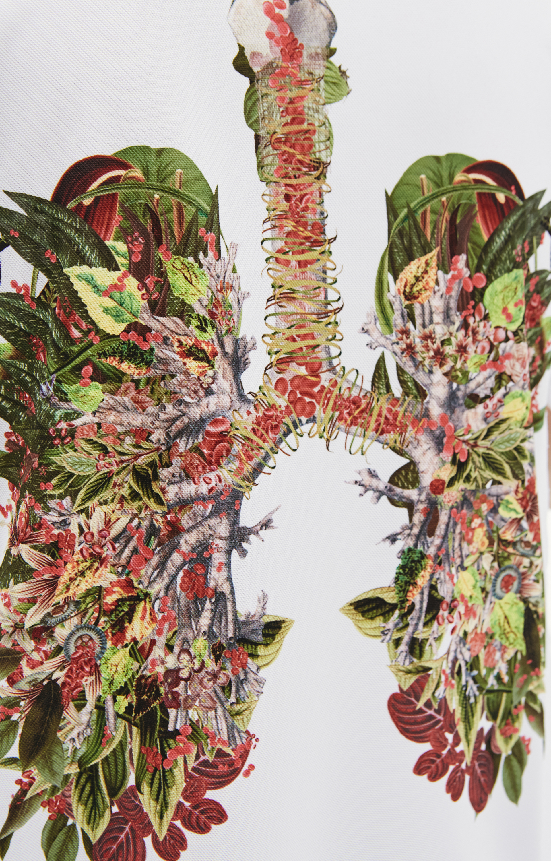 Comme des Garcons Homme plus Floral Lungs Back Print Hoodie