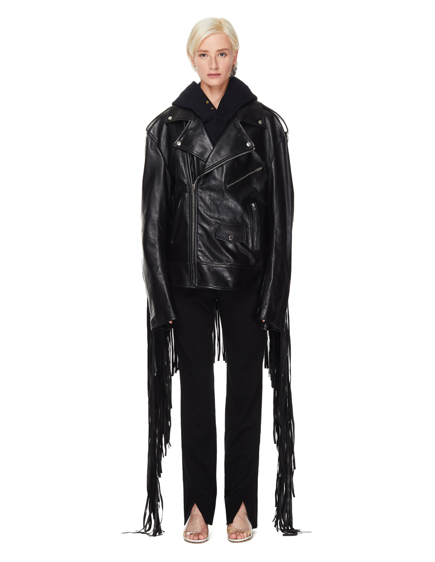 VETEMENTS Biker Jacket With Fringe