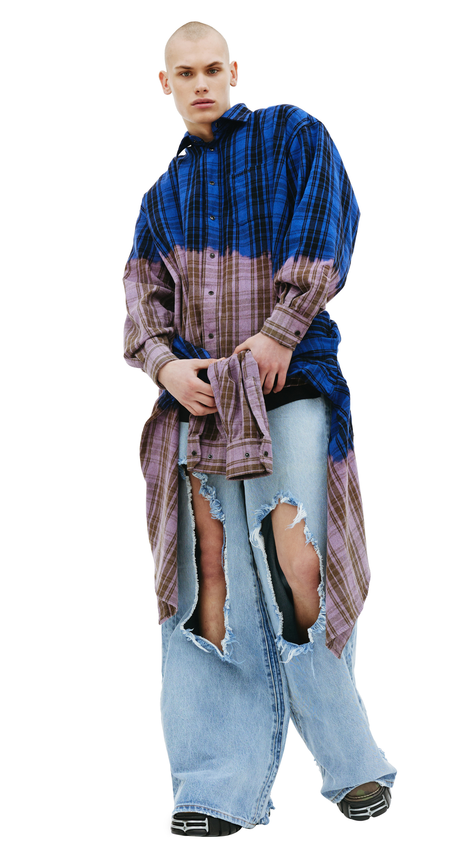 VETEMENTS Рубашка с розовым градиентом