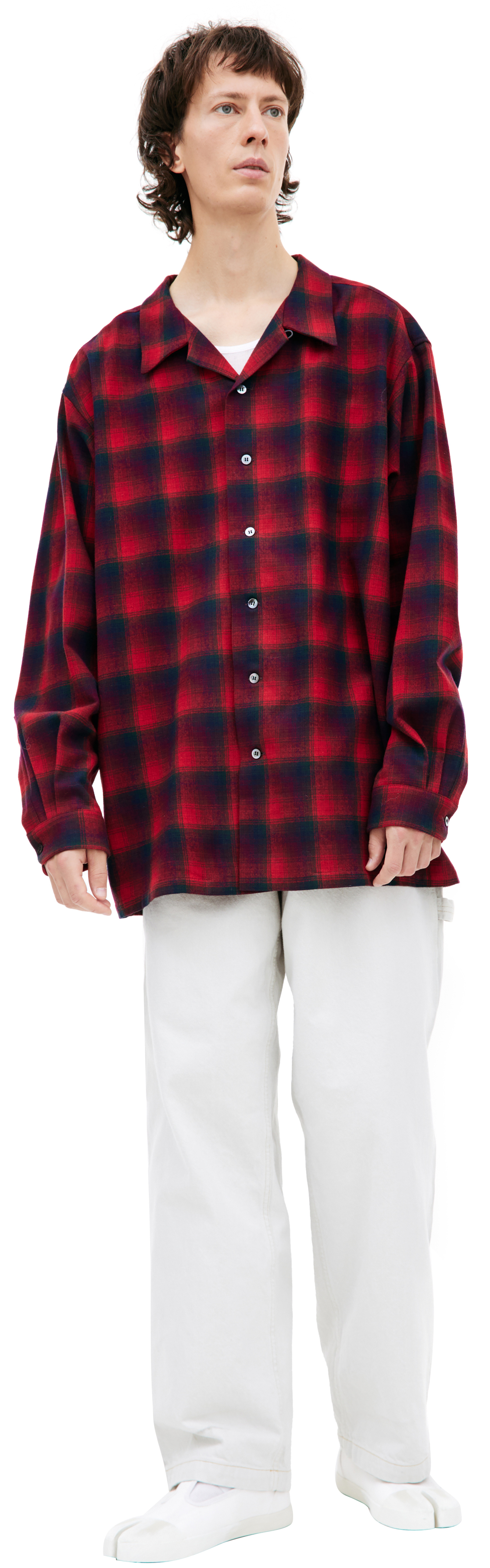 Maison Margiela Wool plaid shirt