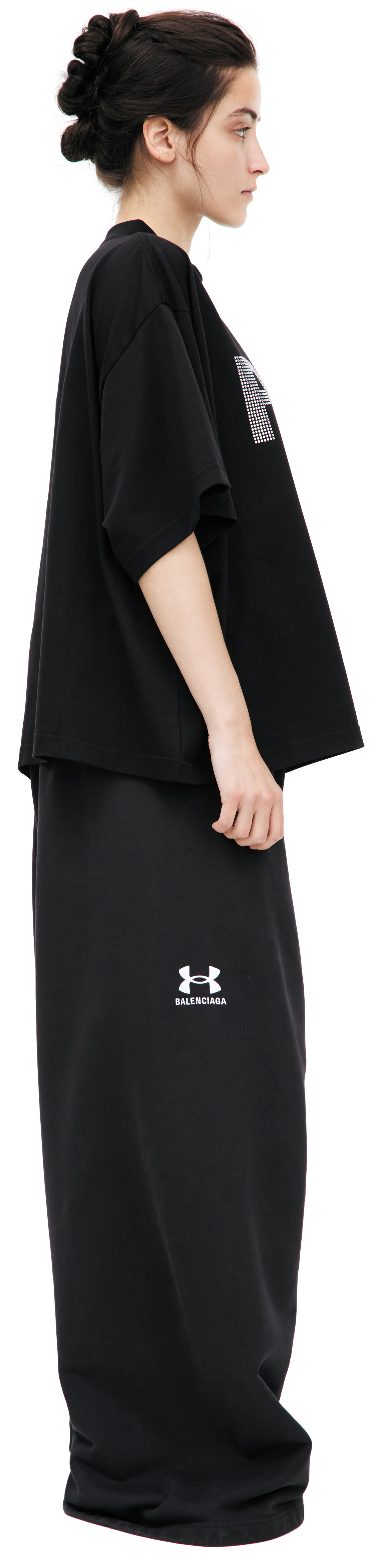 Balenciaga T-shirt with rhinestone logo