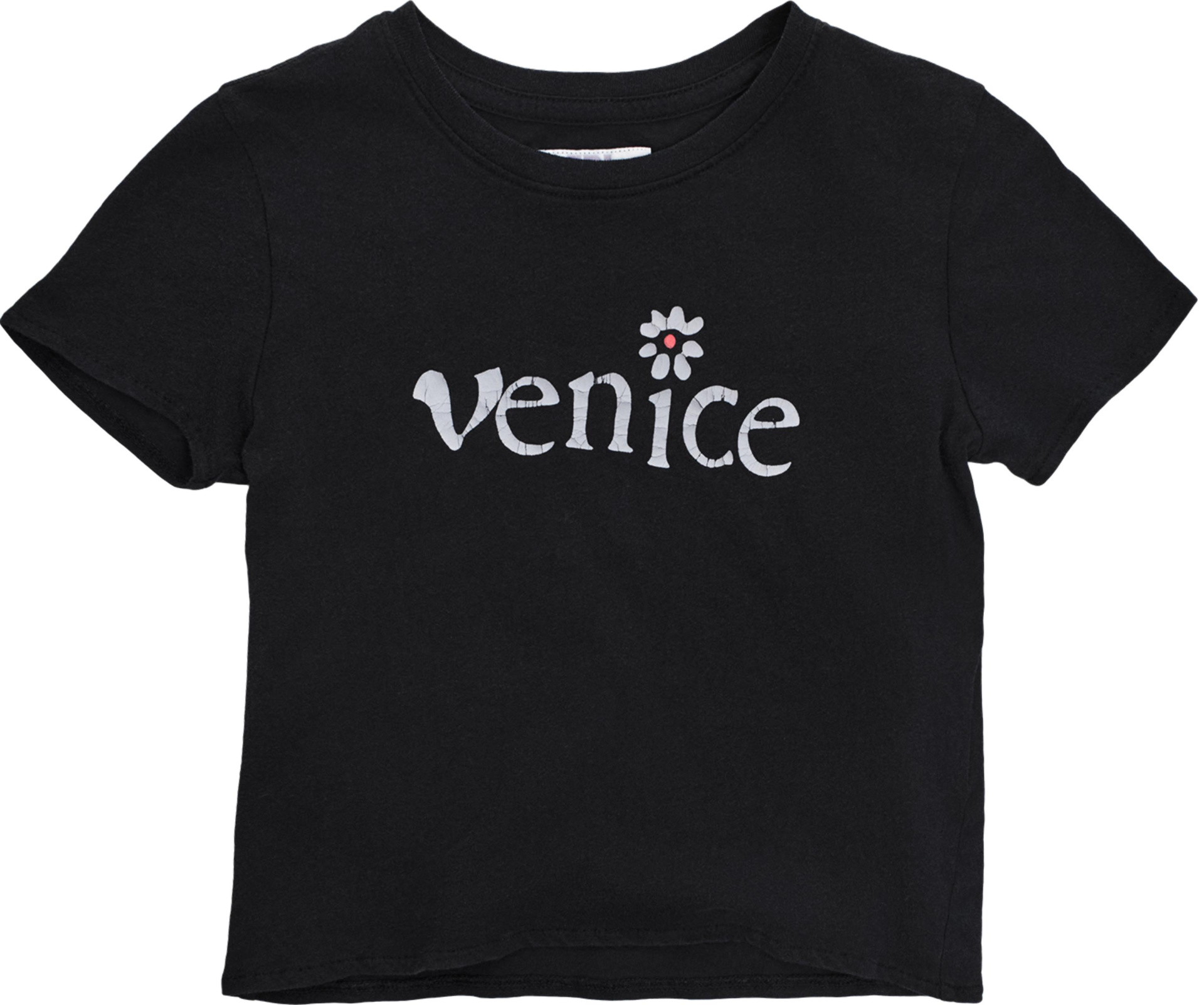 ERL Футболка-ERL06KT012/BLACK тонкая, принт venice на груди, черный