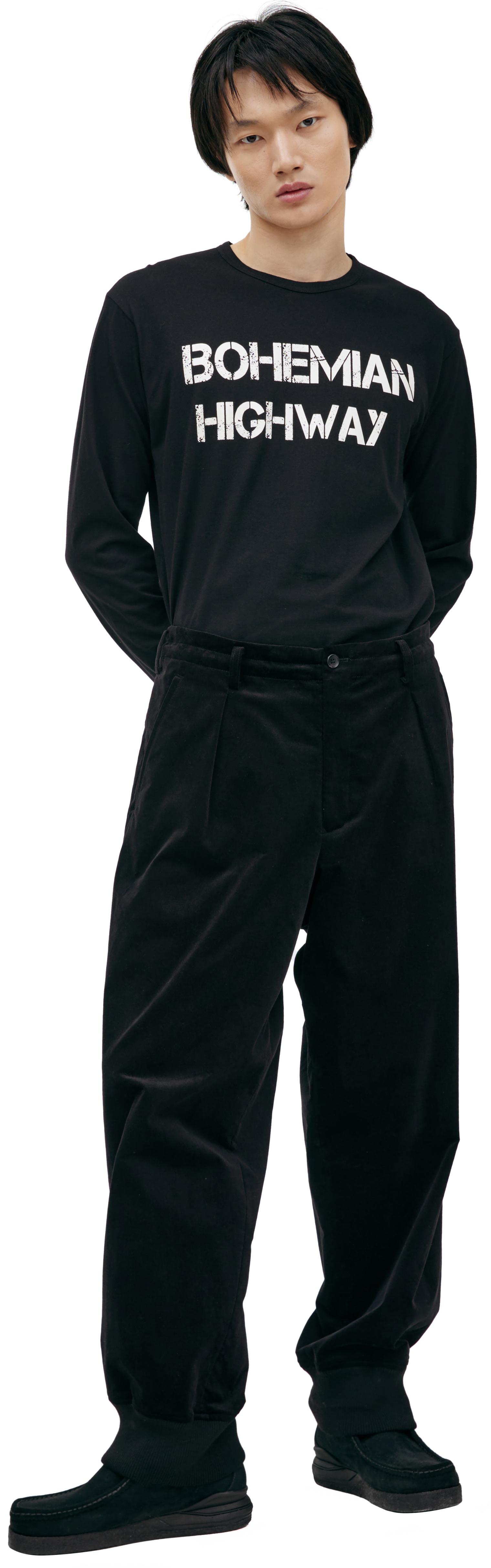 Yohji Yamamoto Tapered corduroy trousers