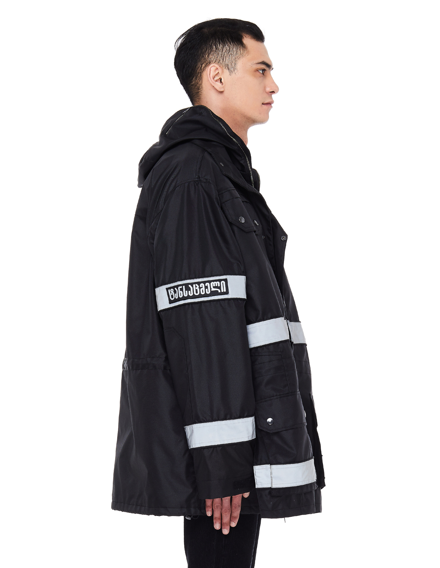VETEMENTS Black Mask Hood Parka
