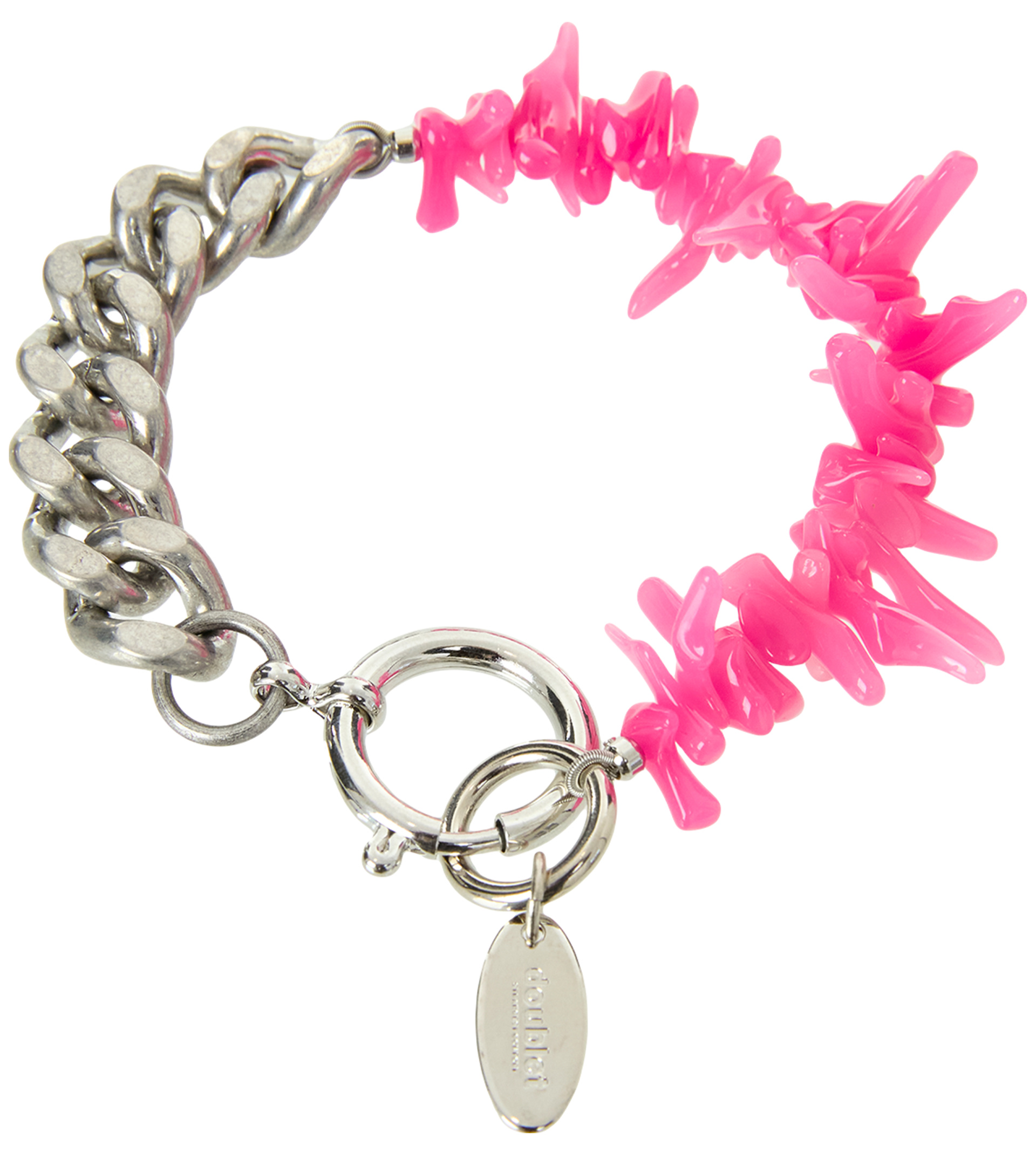 Doublet Silver beaded bracelet