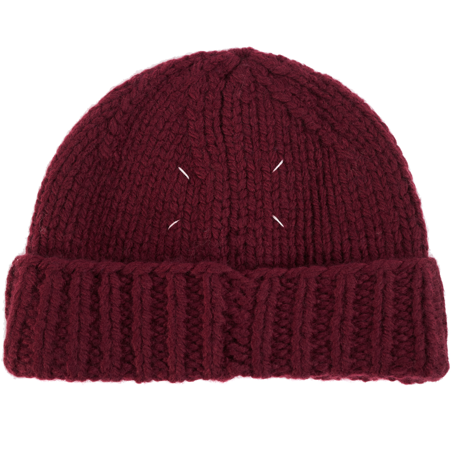 Maison Margiela Burgundy wool beanie