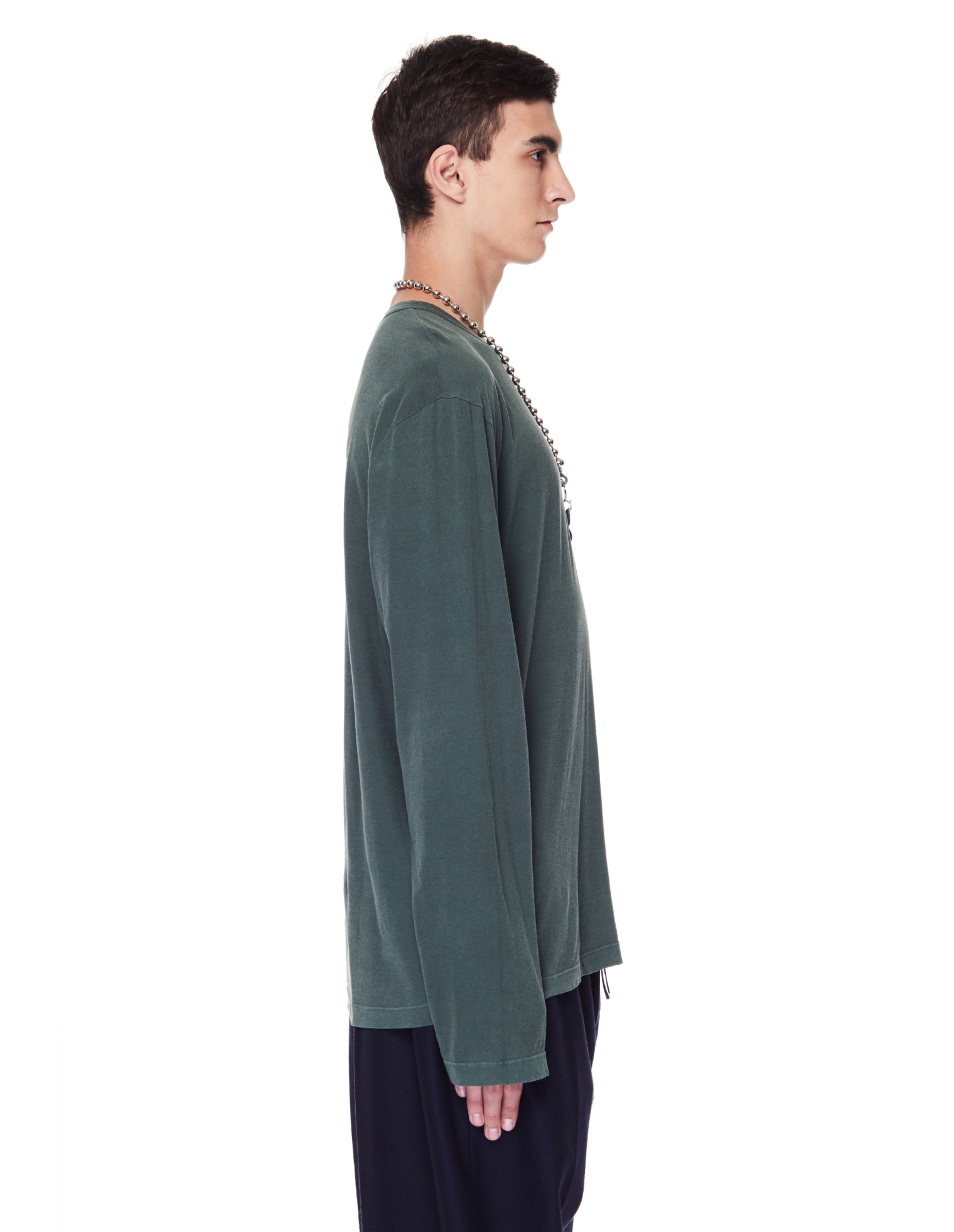 James Perse Green Cotton L/S T-Shirt