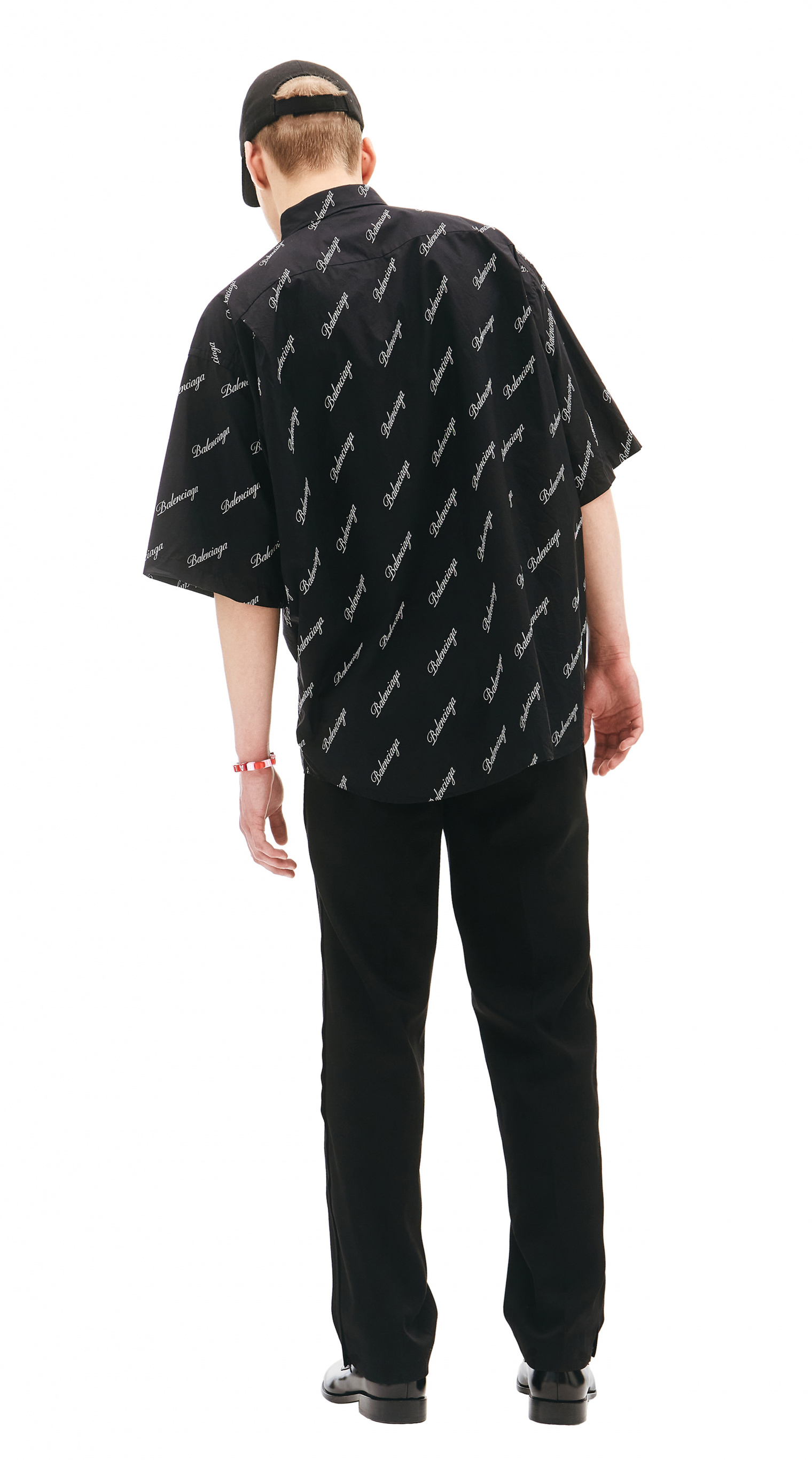 Balenciaga Рубашка с коротким рукавом и монопринтом