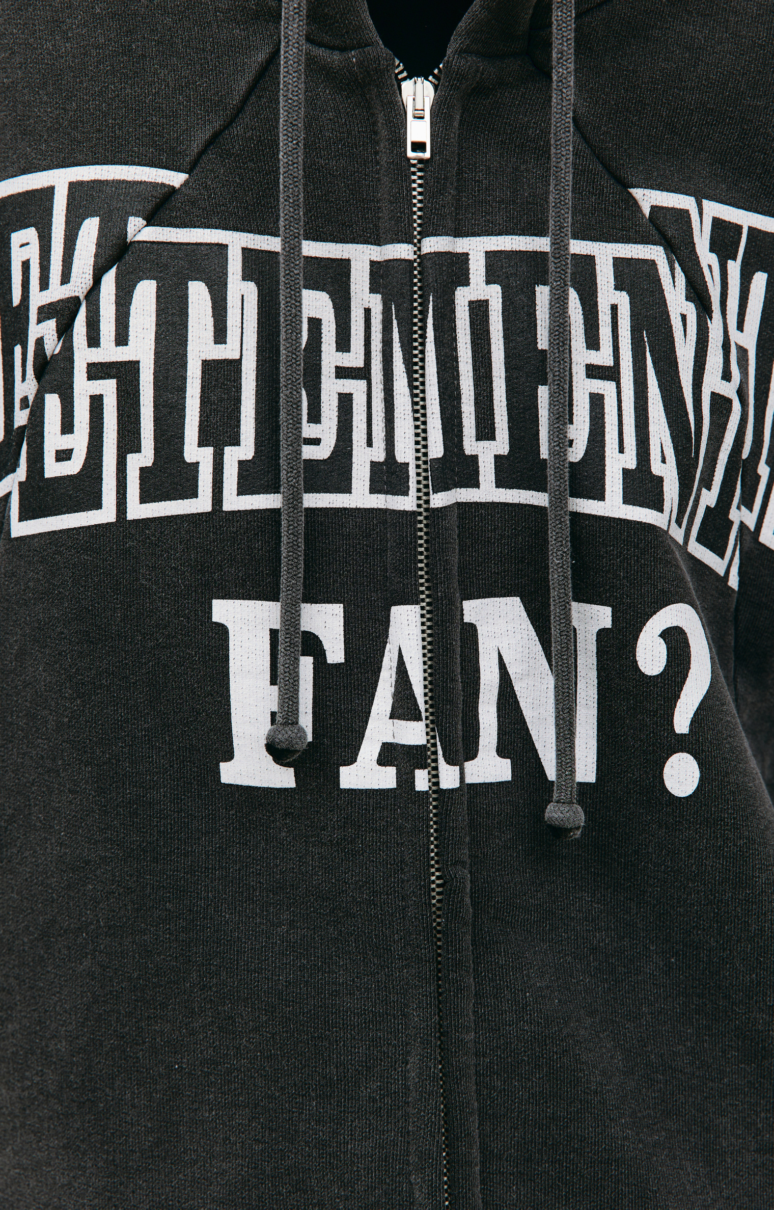 VETEMENTS \'Fan\' printed zip up hoodie