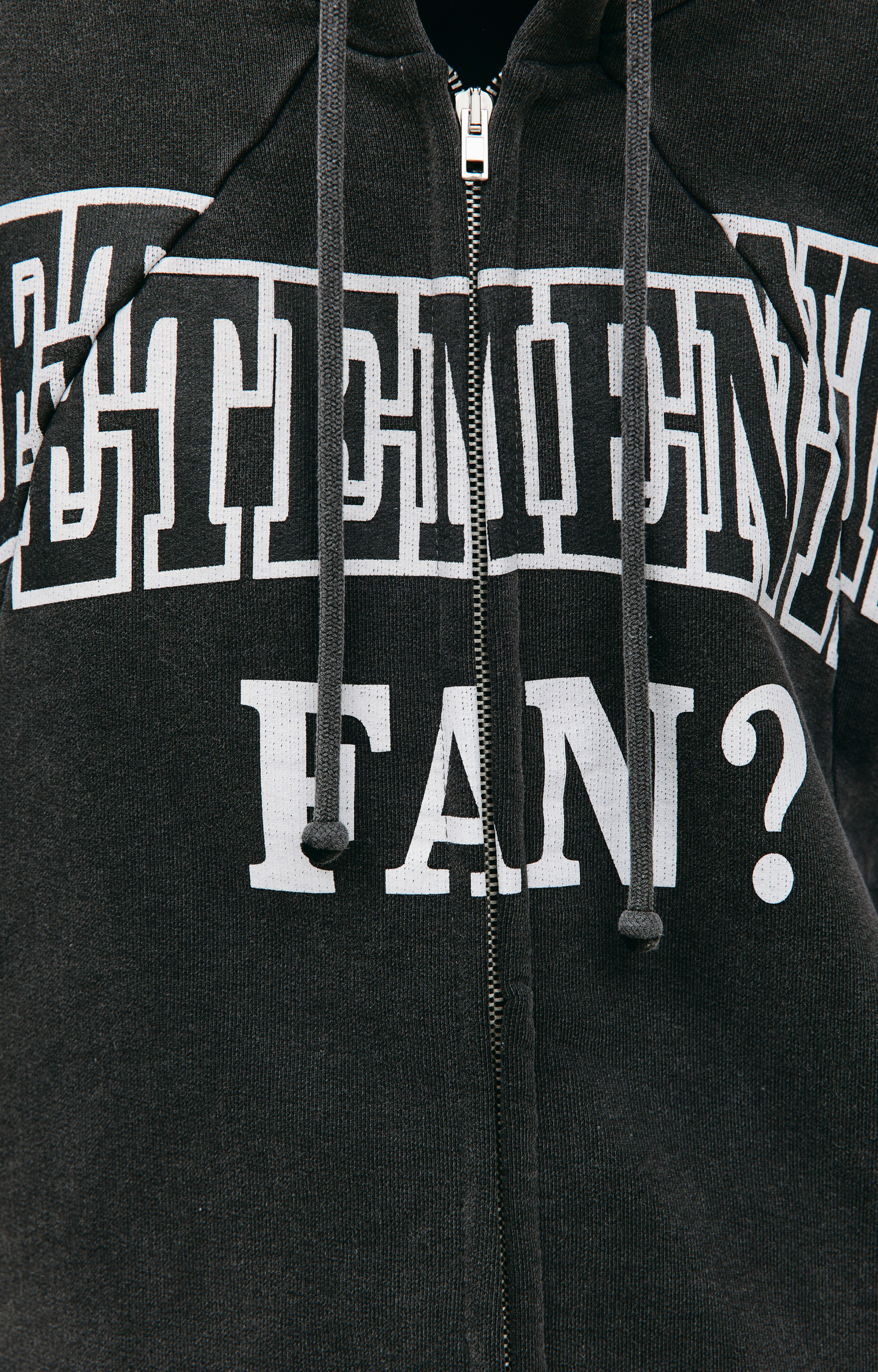 VETEMENTS \'Fan\' printed zip up hoodie