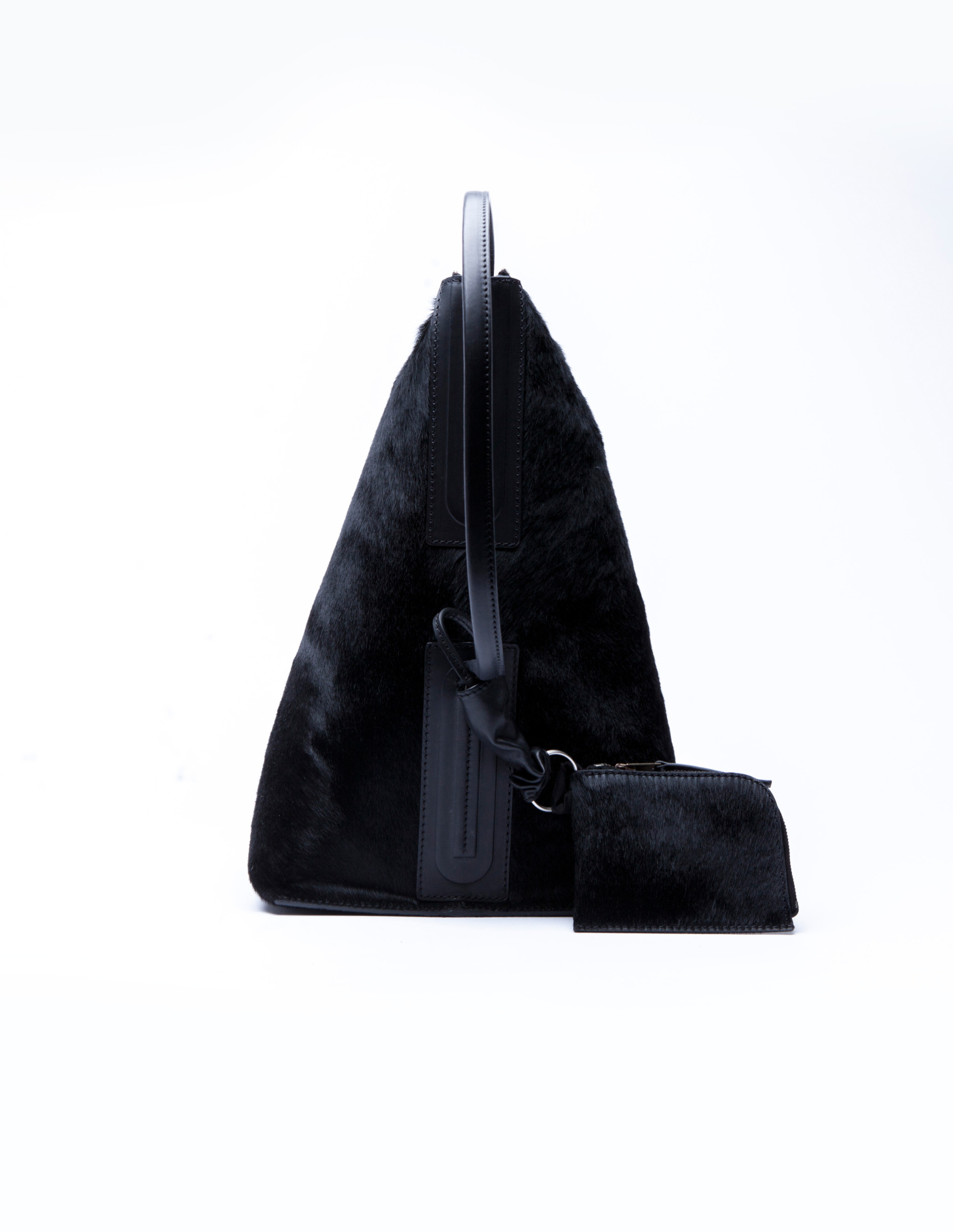 Rick Owens Pony fur trimmed backpack