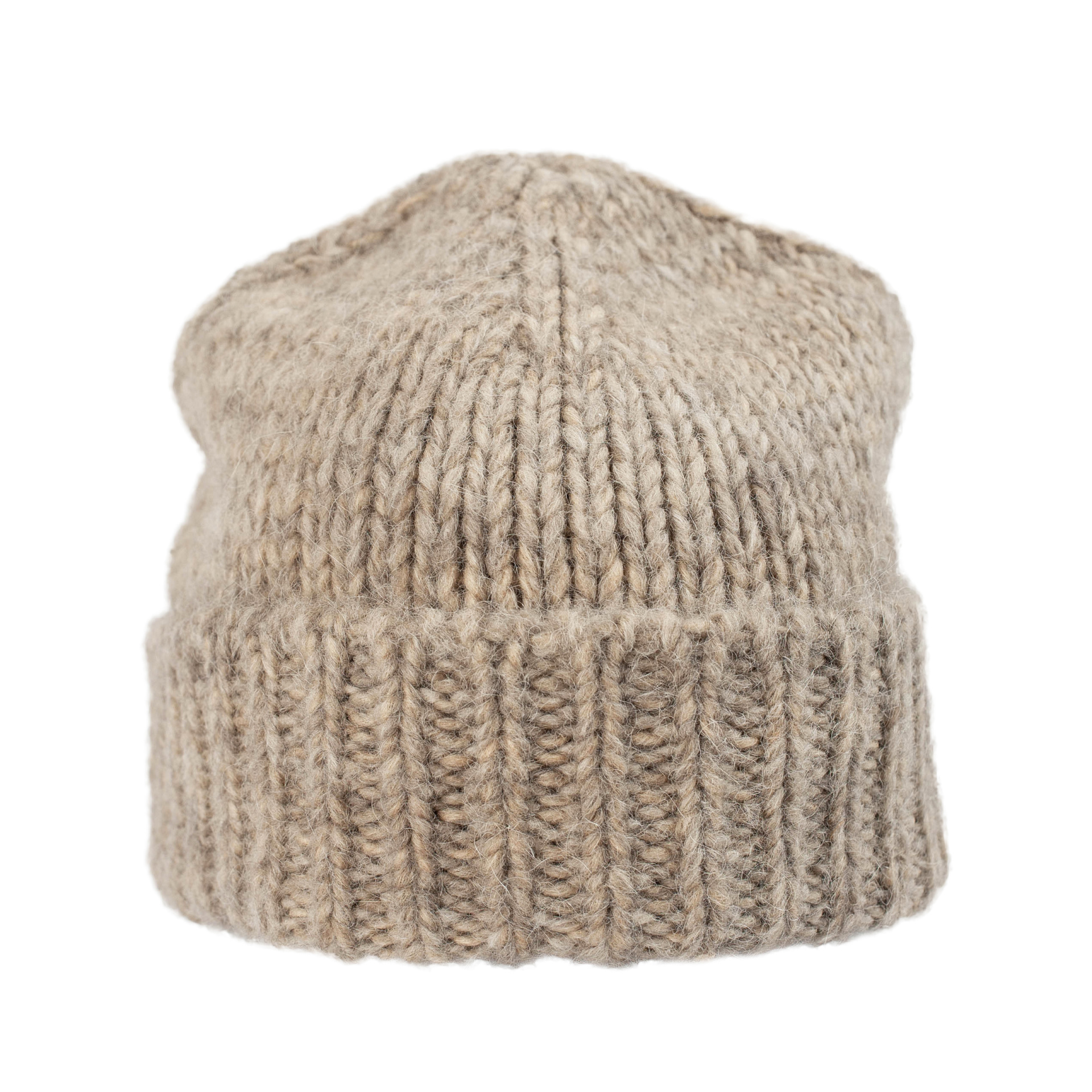 Maison Margiela Beige Cotton and Wool Beanie