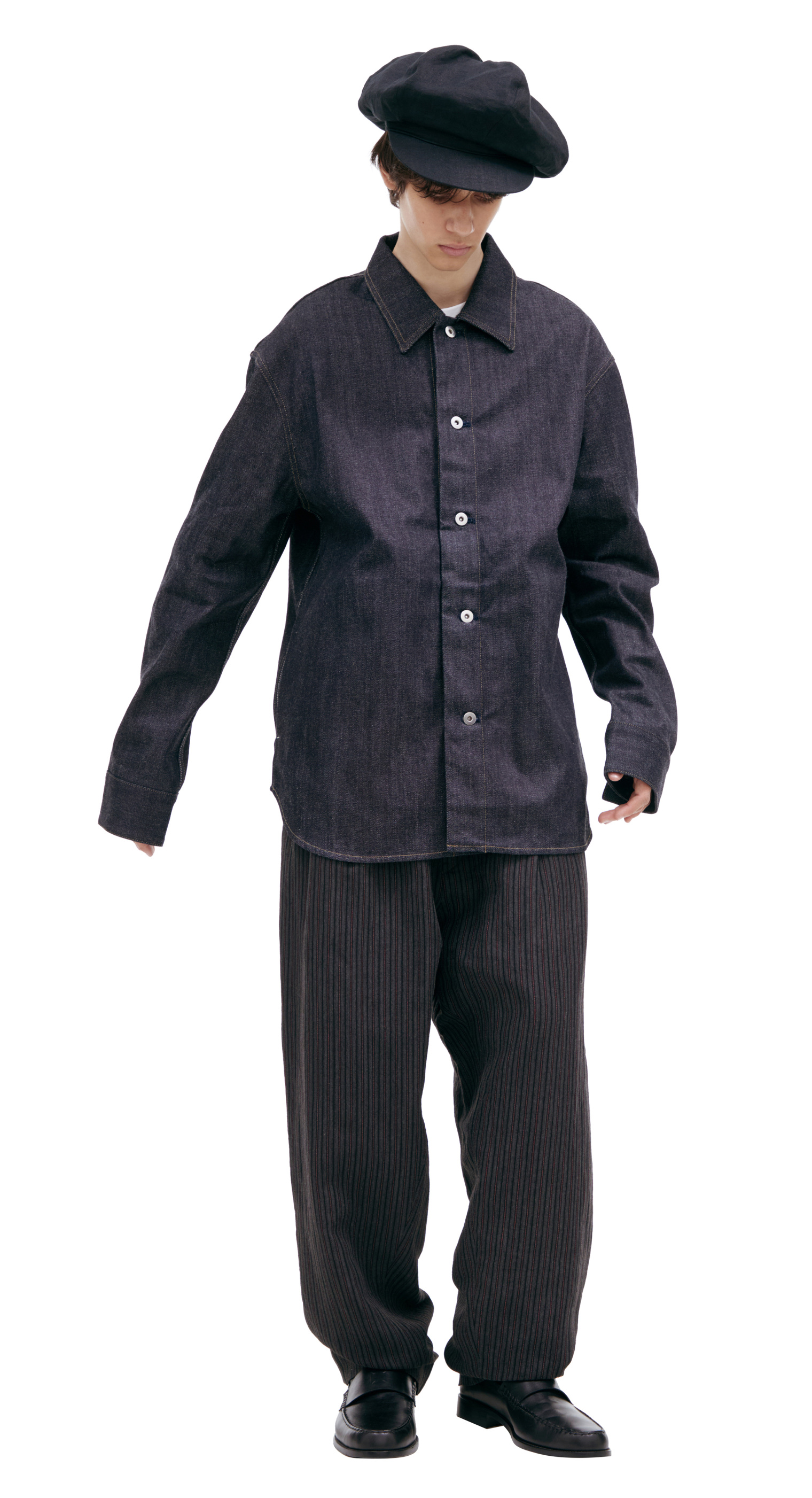 Jil Sander Рубашка-J23DL0101/J45041/405/fw23 джинсовая, индиго