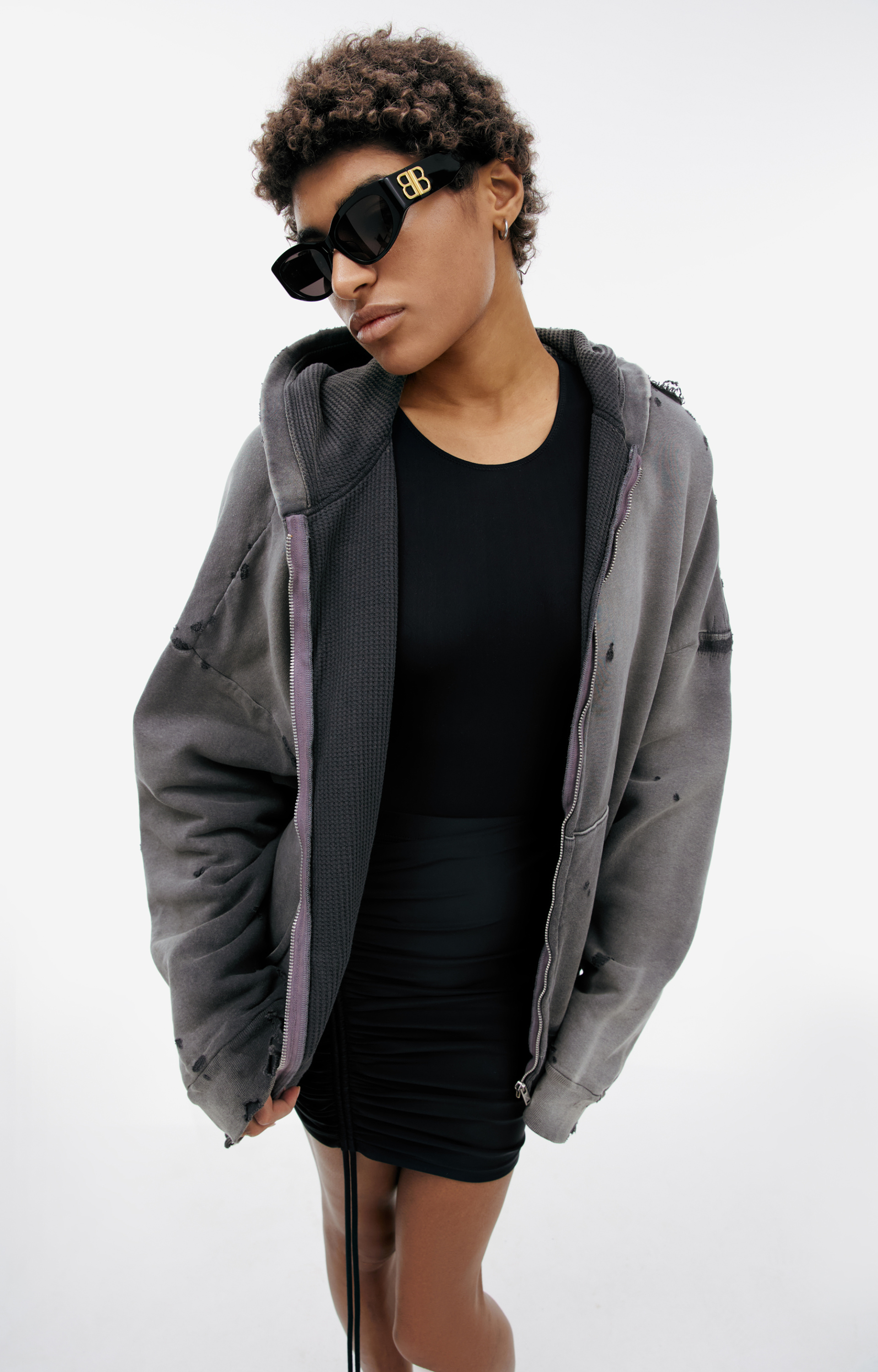 Saint Mxxxxxx Hoodie with ripped effect