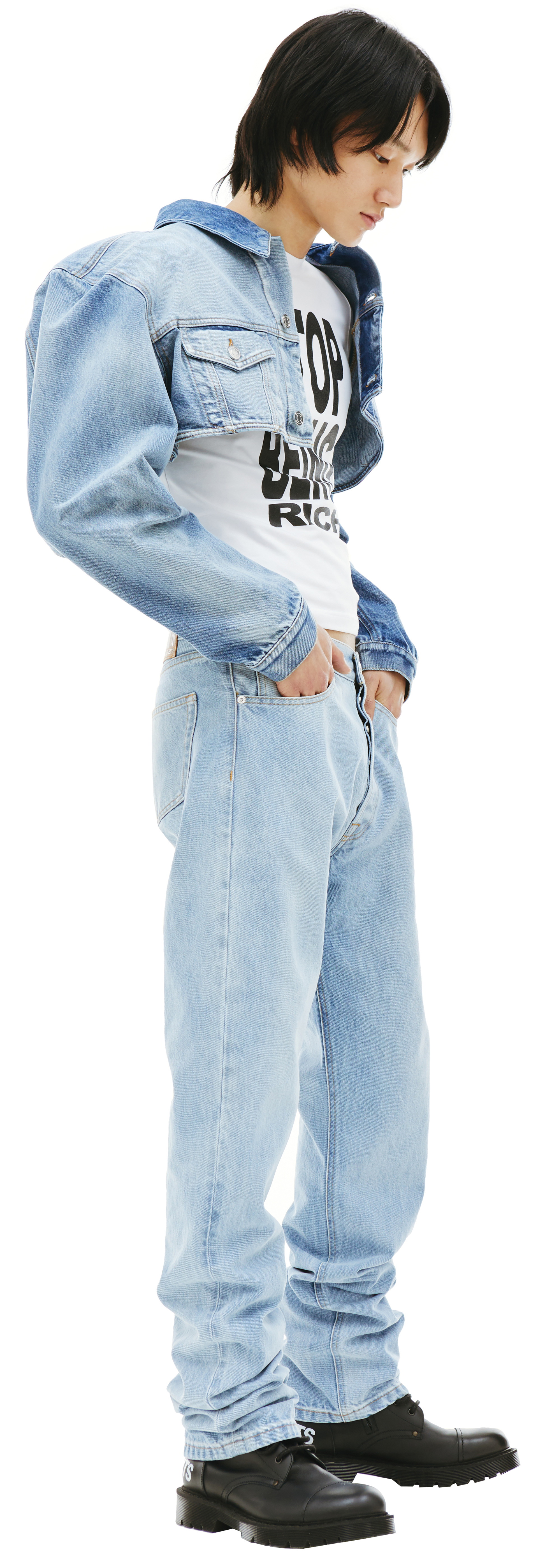 VTMNTS Сropped denim jacket