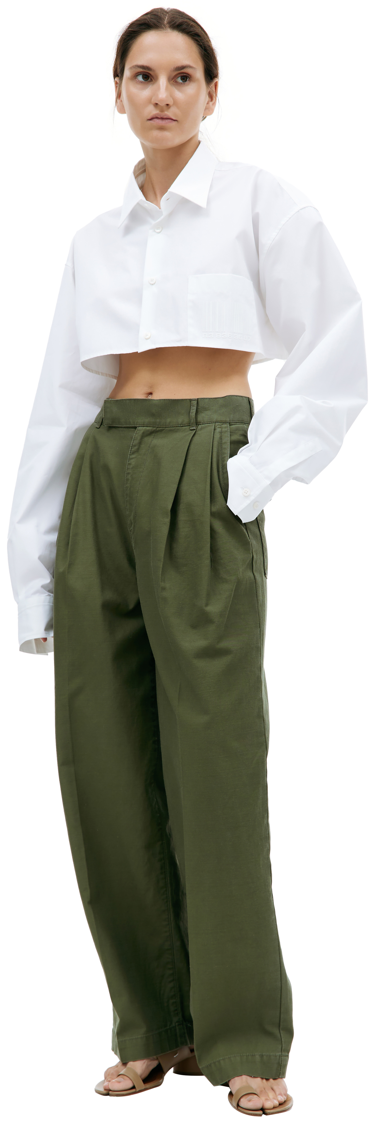 Undercover Pleated wide-led trousers