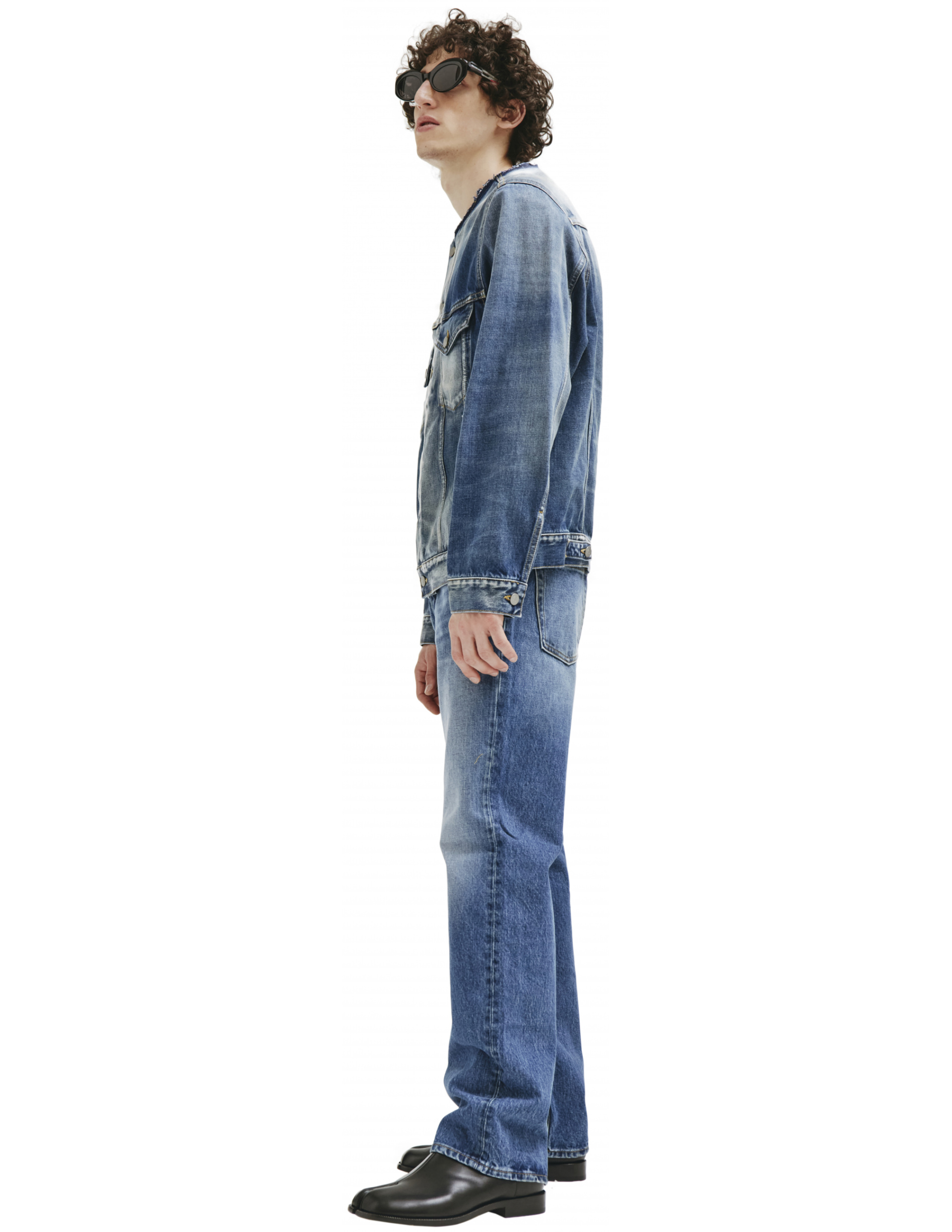 Maison Margiela Collarless Blue Denim Jacket