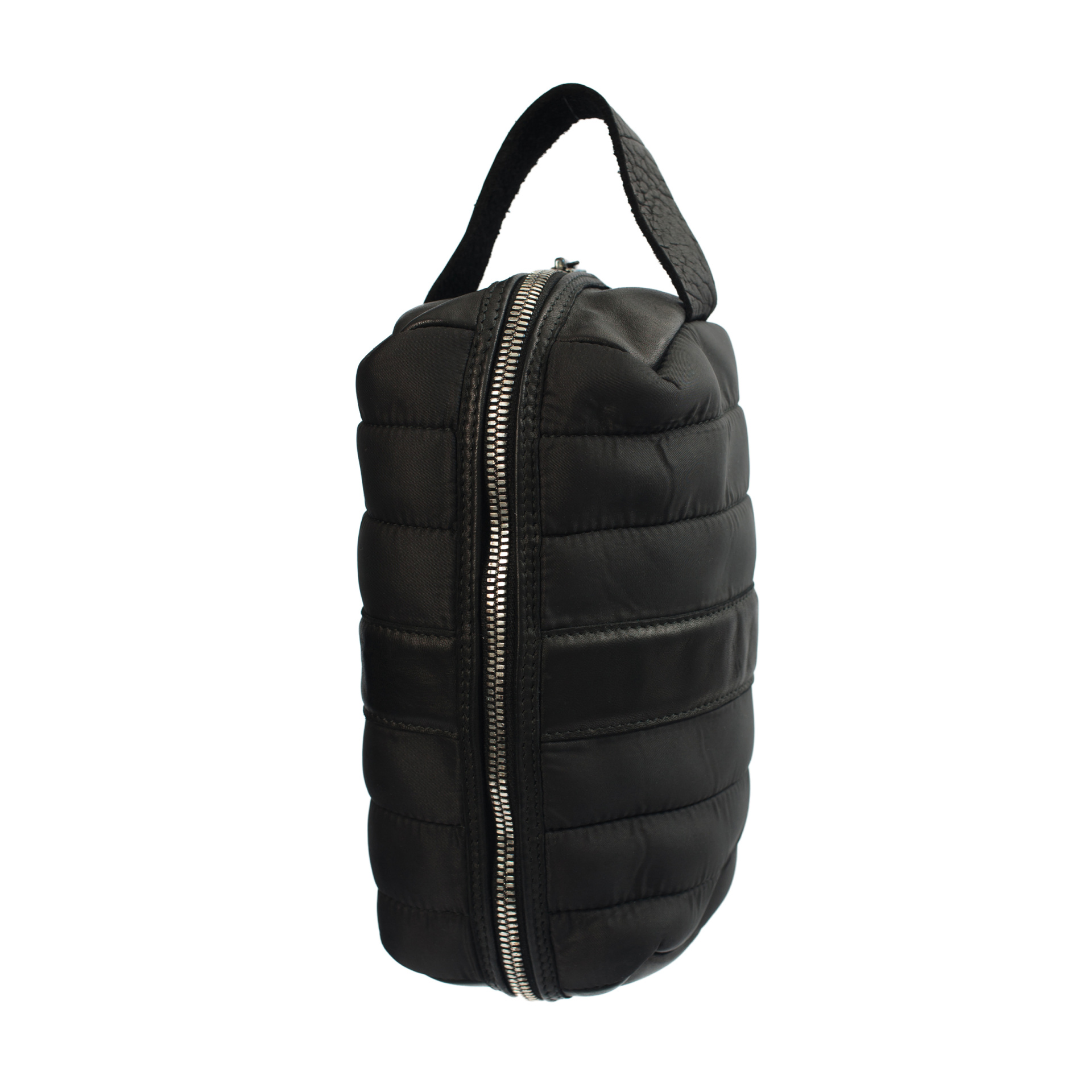 Guidi Black Nylon & Leather Washbag