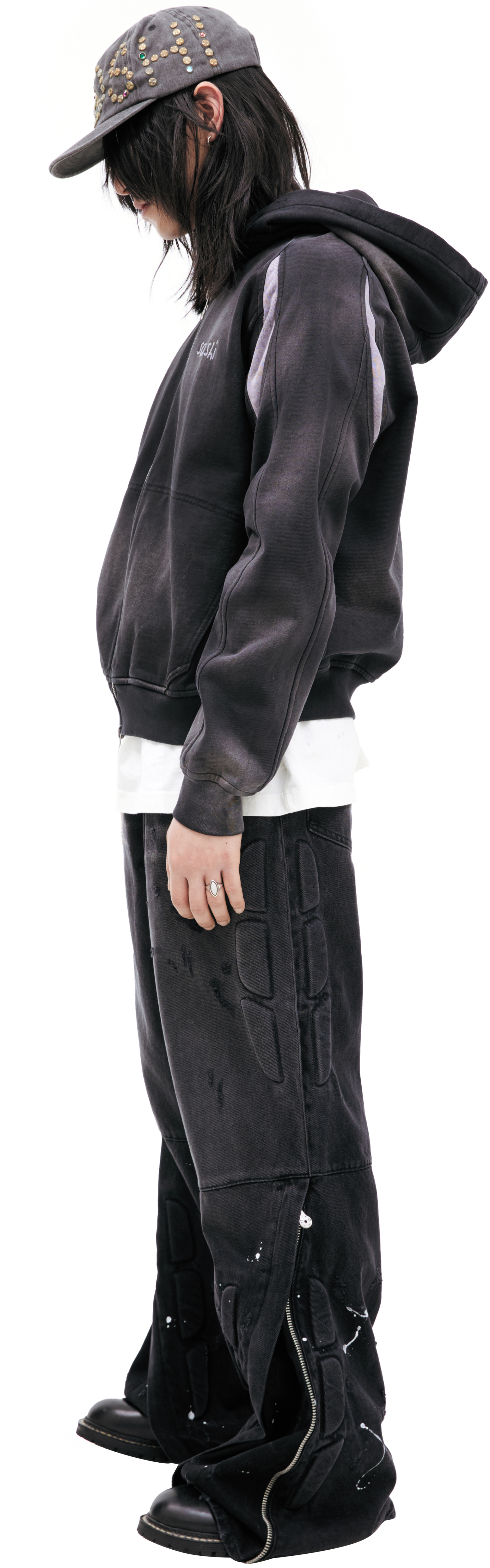 Satoshi Nakamoto Zippered cotton hoodie