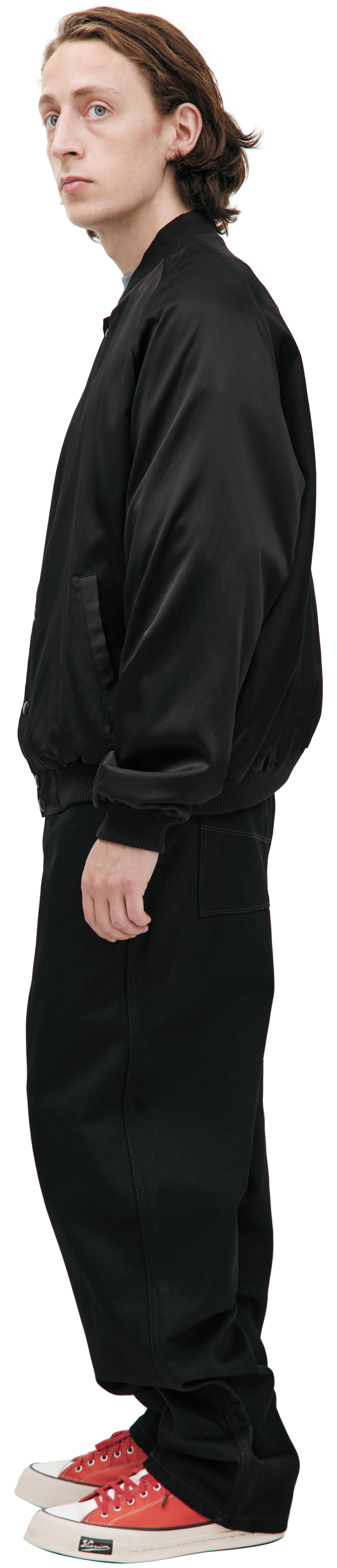 Saint Mxxxxxx Black bomber jacket with buttons