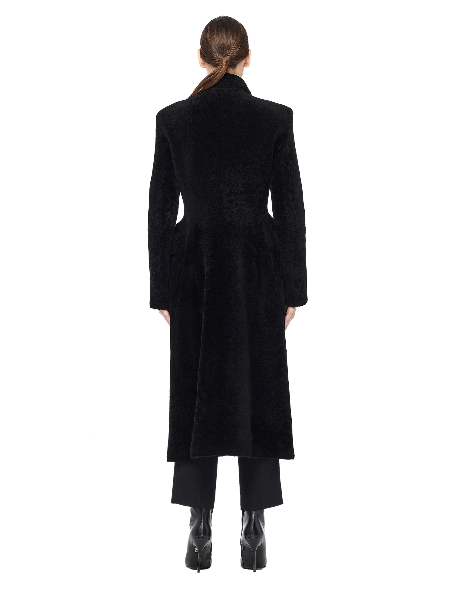 Balenciaga Hourglass Shearling Fur Coat